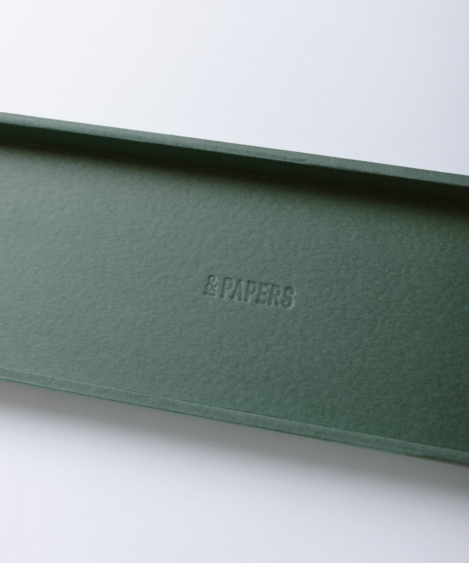 &PAPERS　別注SNEAK SIDE 横型ティッシュケース NAVY GREEN -
