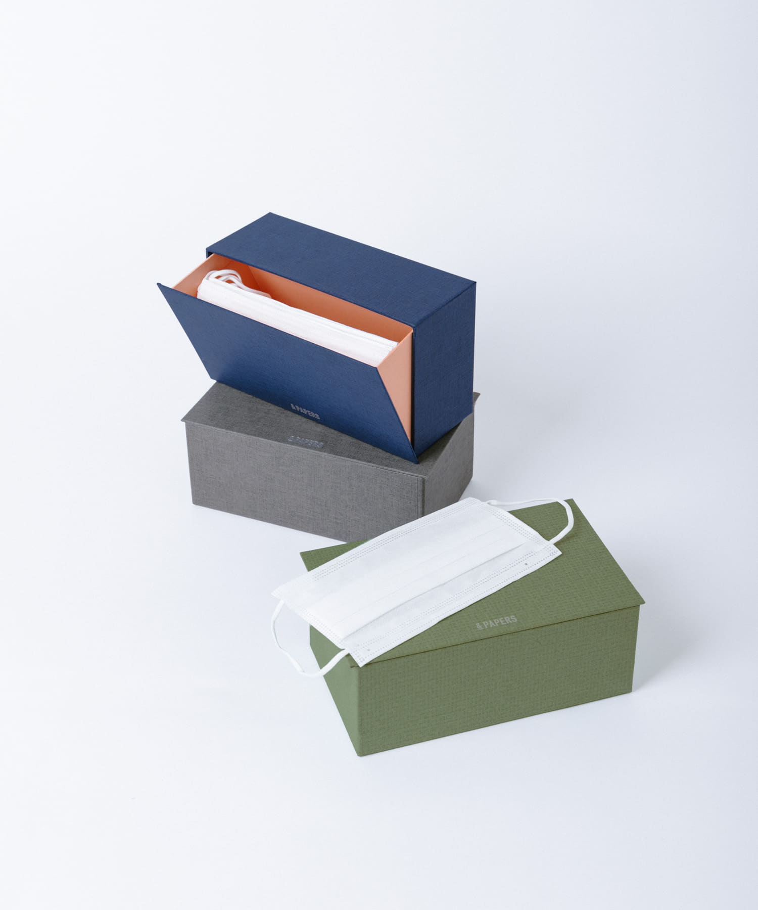 &PAPERS　別注STANLEY マスク収納ケース GRAYxBLUE -