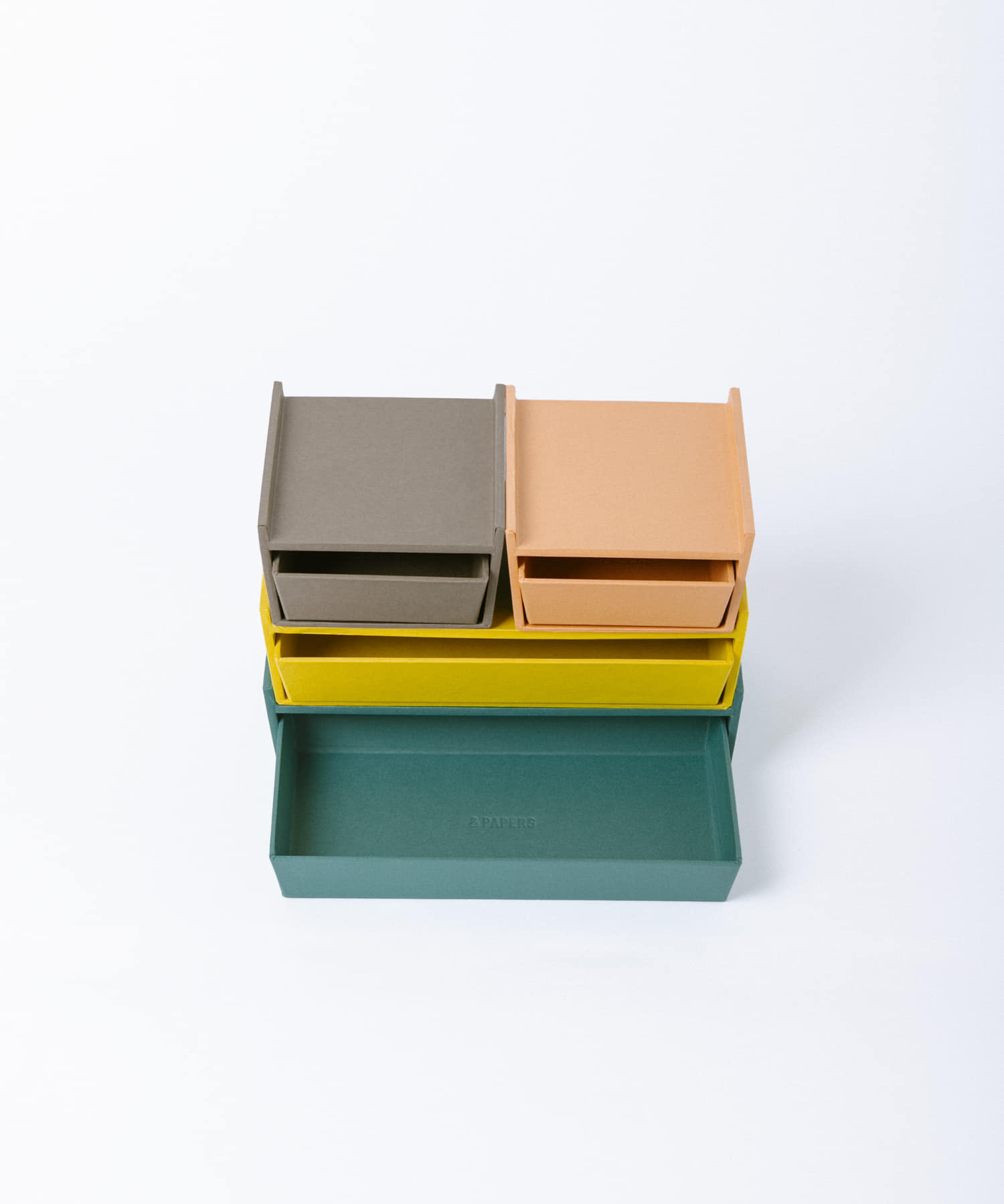 &PAPERS　Tapered Box -small- L.BROWN -