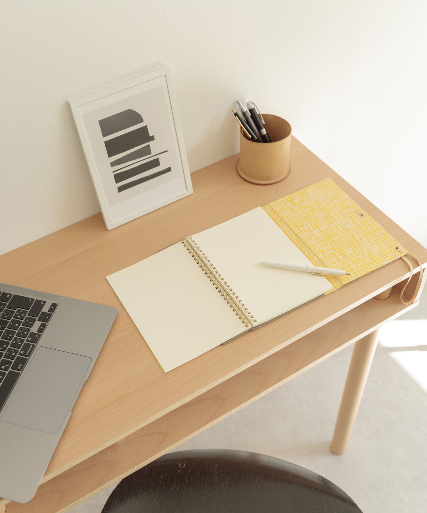 &PAPERS　別注TRI A5 NOTEBOOK gridyellow -