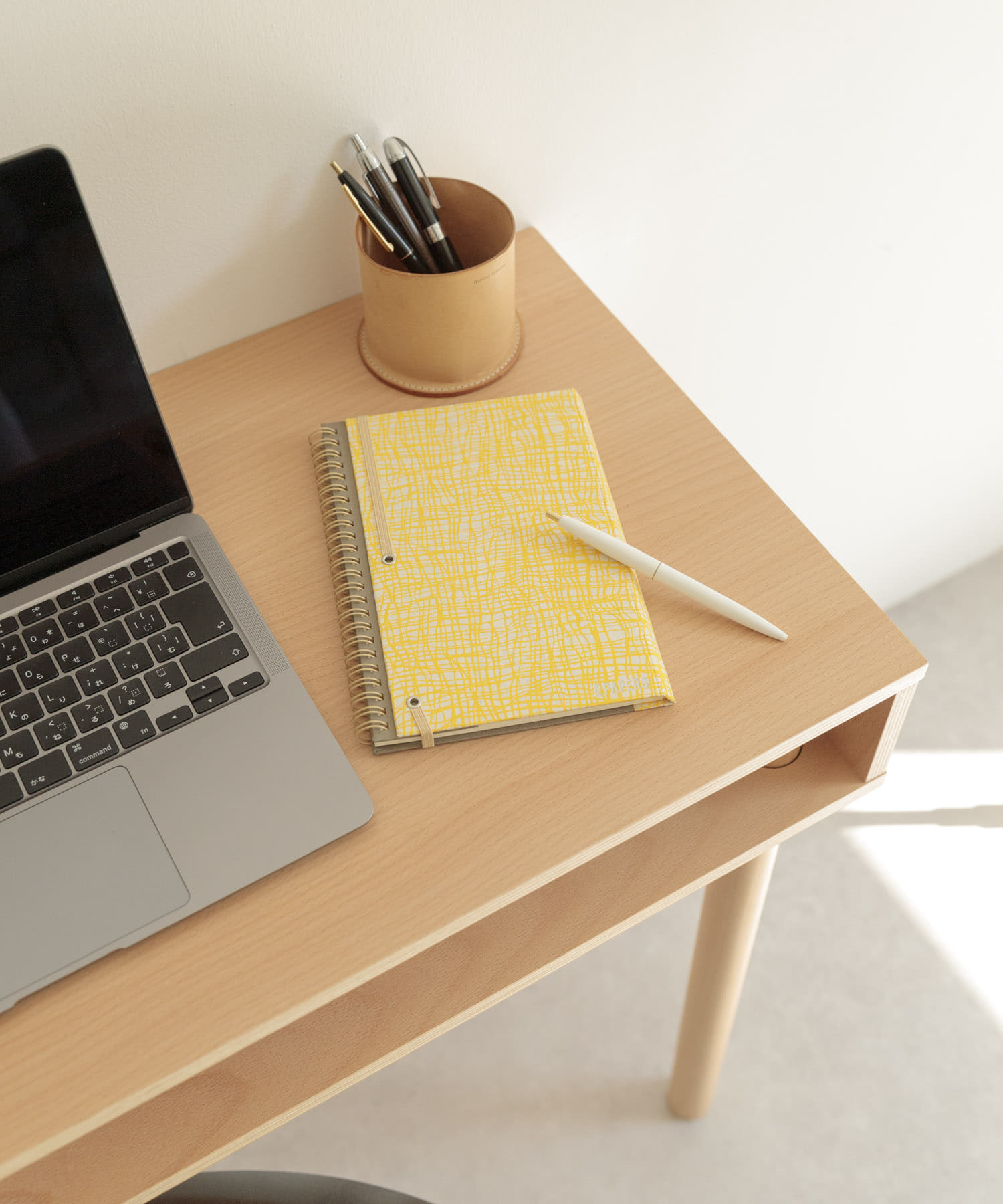 &PAPERS　別注TRI A5 NOTEBOOK gridyellow -