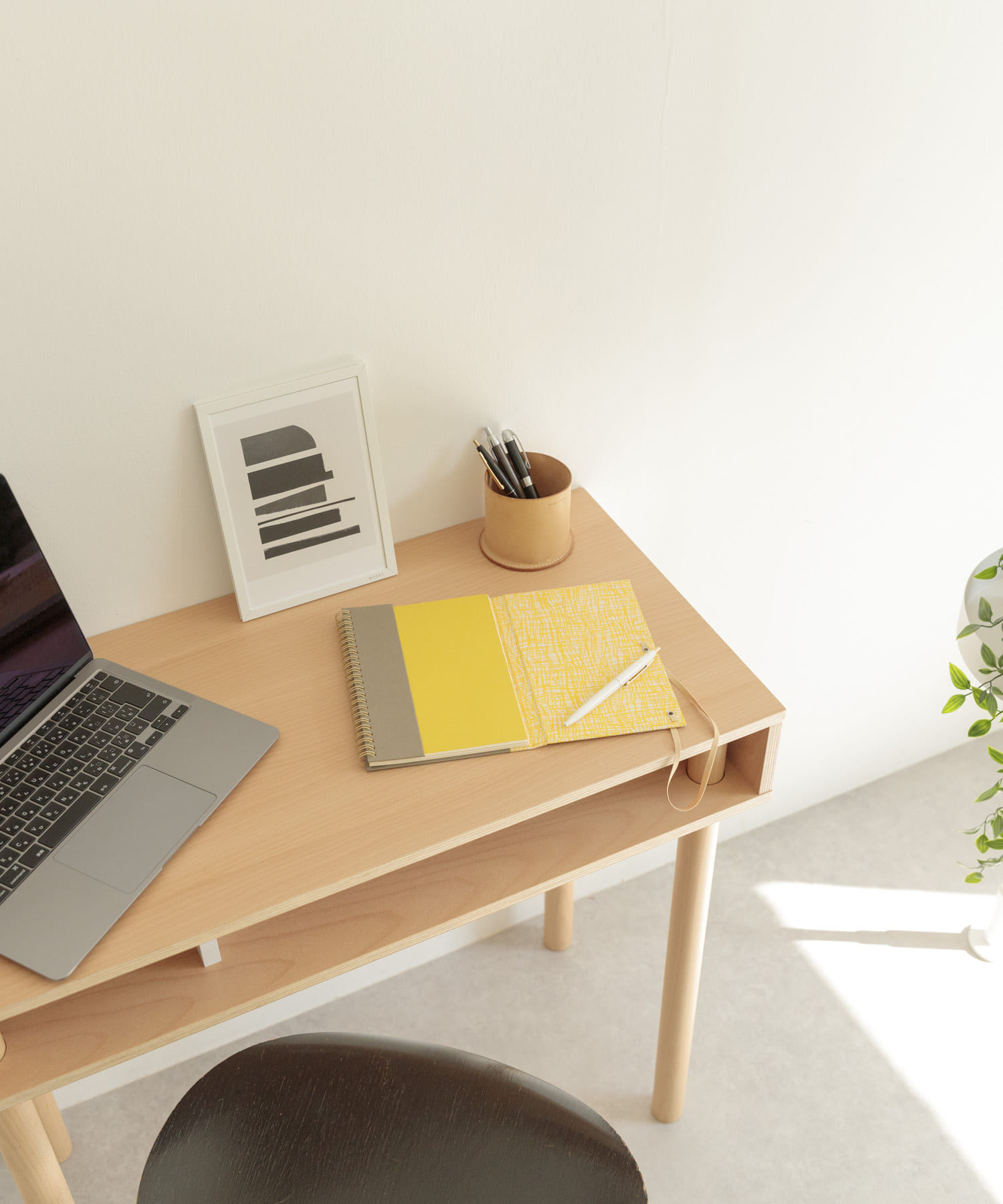 &PAPERS　別注TRI A5 NOTEBOOK gridyellow -
