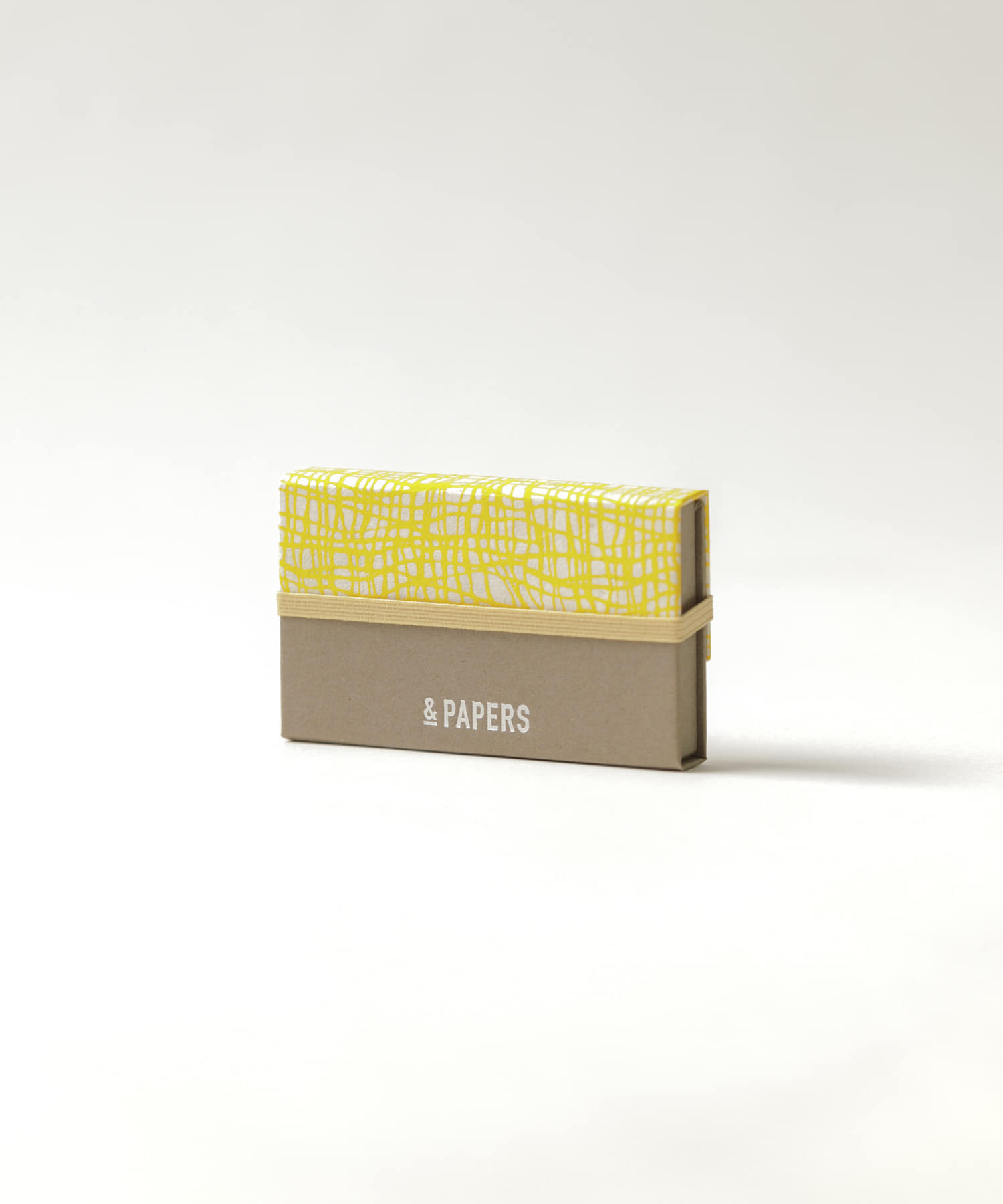 &PAPERS　別注TRI CARD CASE gridyellow -