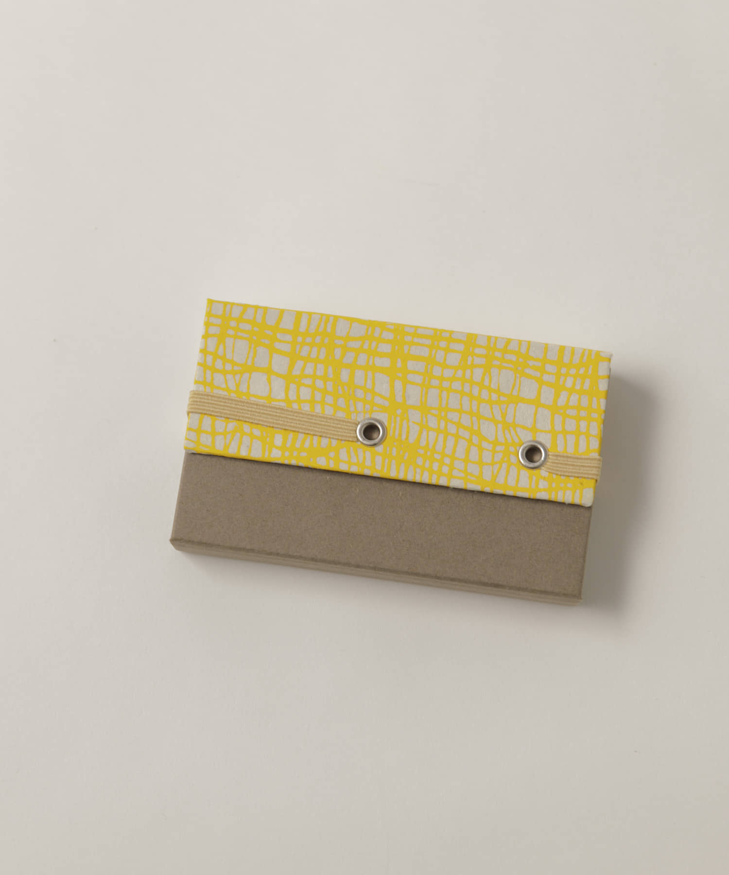 &PAPERS　別注TRI CARD CASE gridyellow -