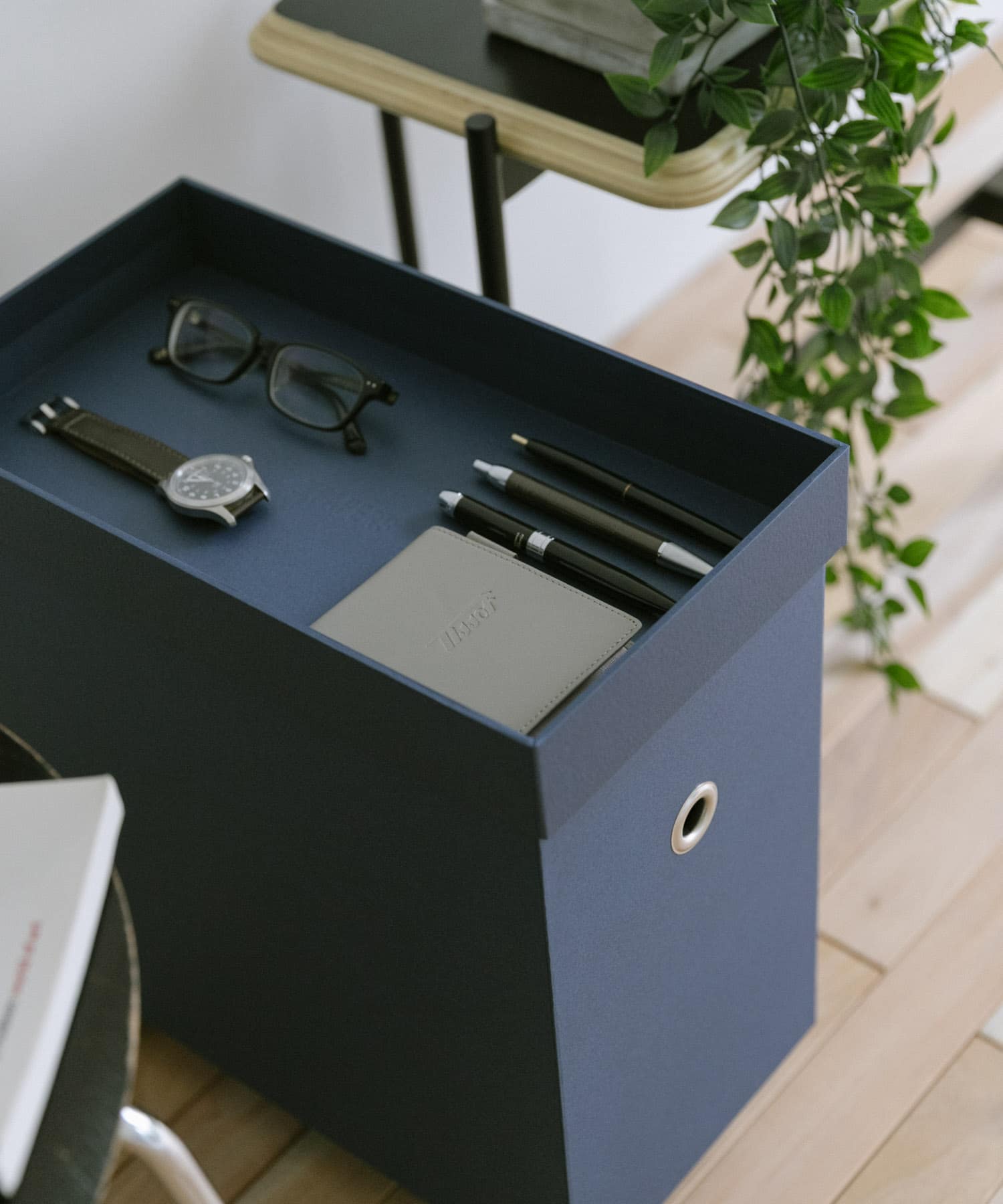 &PAPERS　別注TROLLEY PLUS 収納ボックス NAVY -