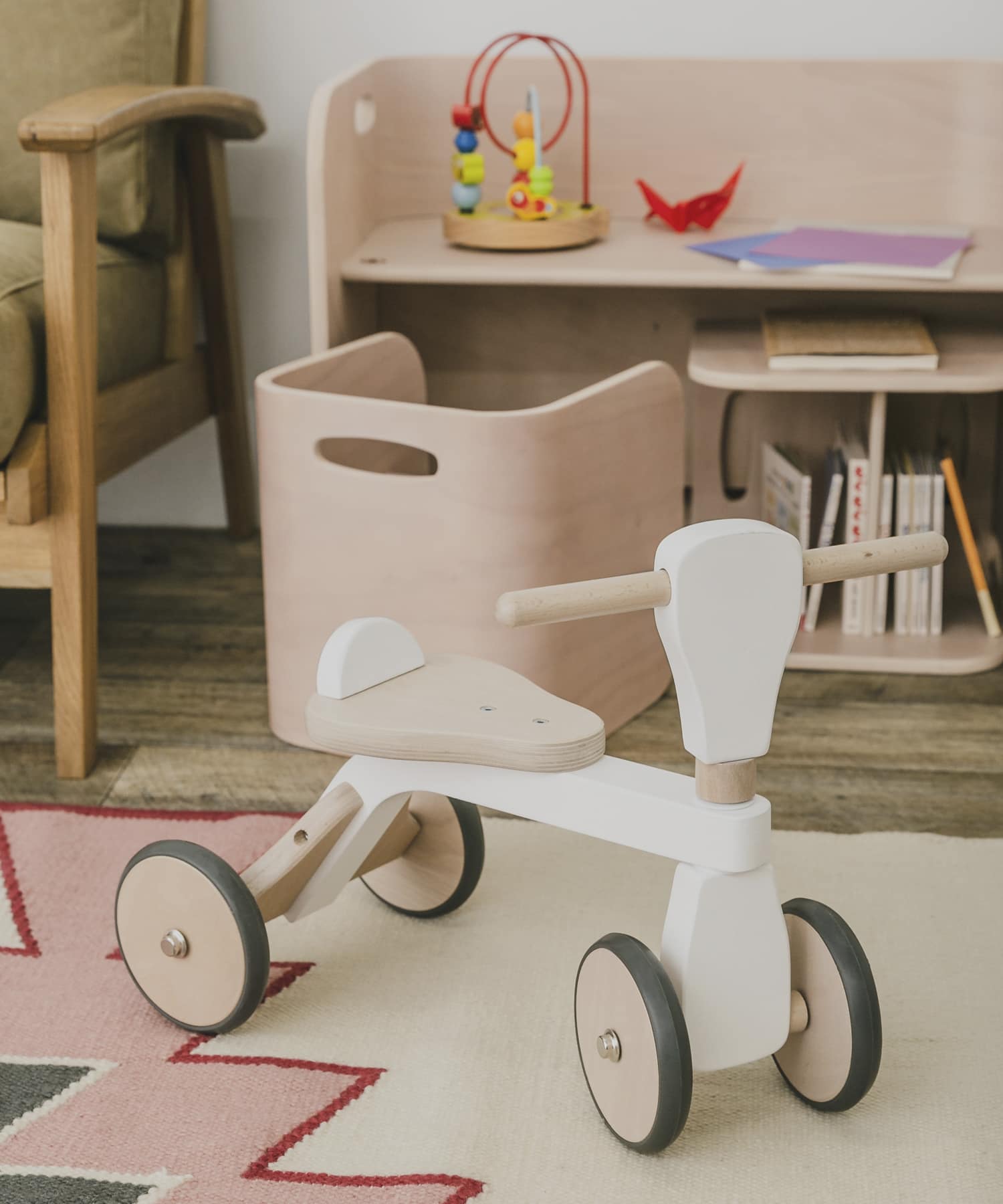 HOPPL　ファーストウッディバイク ホワイト -