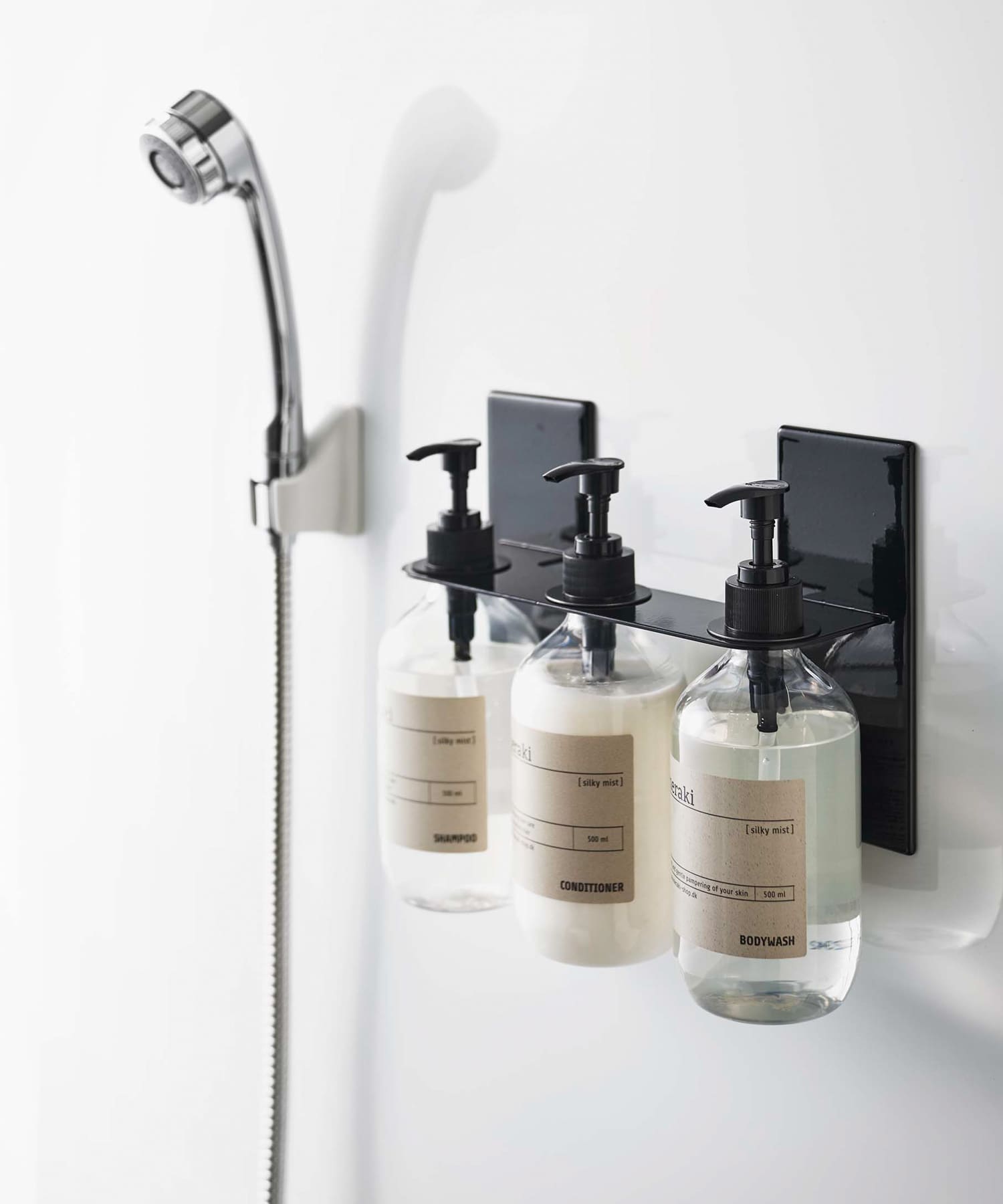 tower　マグネットディスペンサーホルダー3連 ブラック -