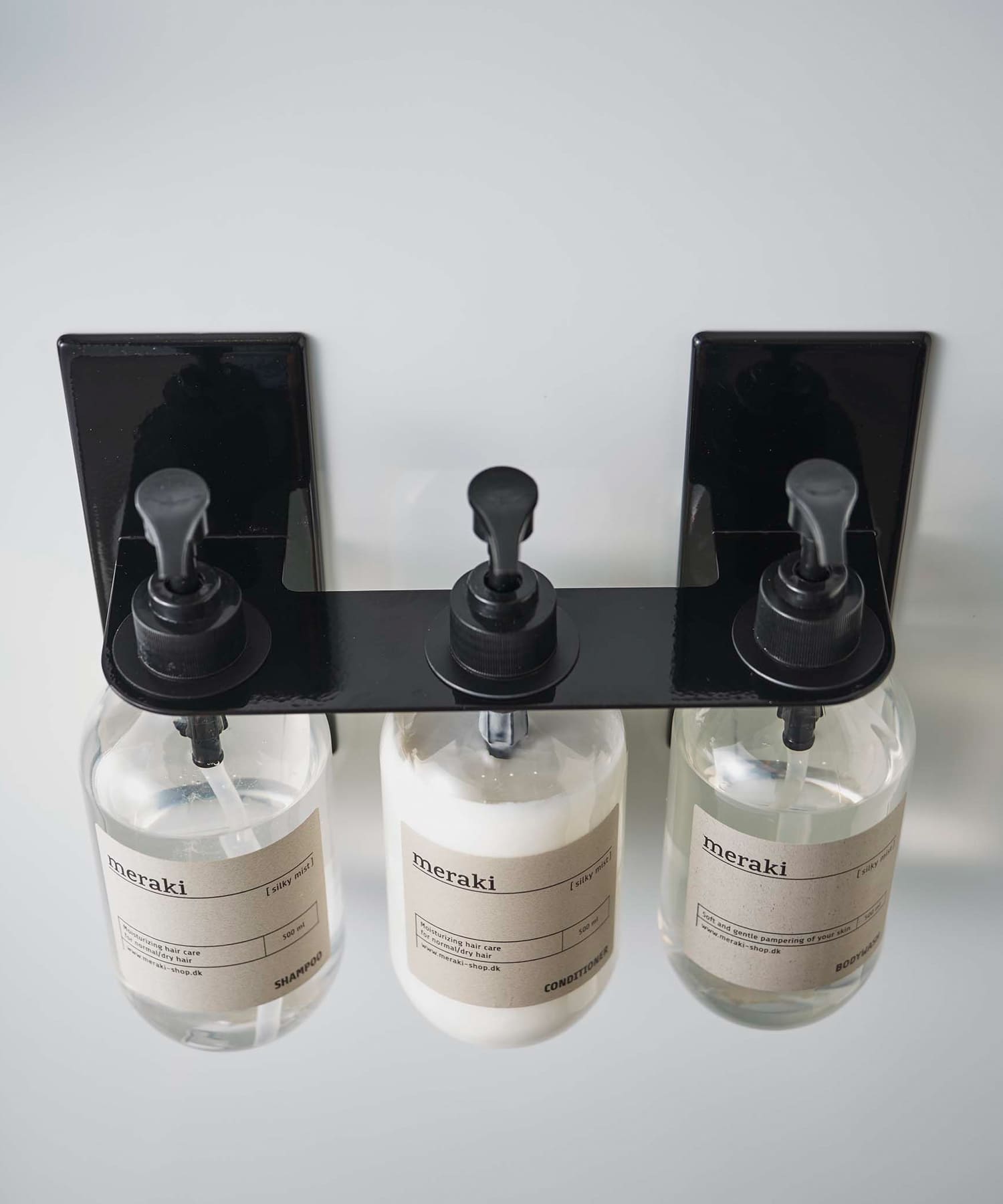 tower　マグネットディスペンサーホルダー3連 ブラック -