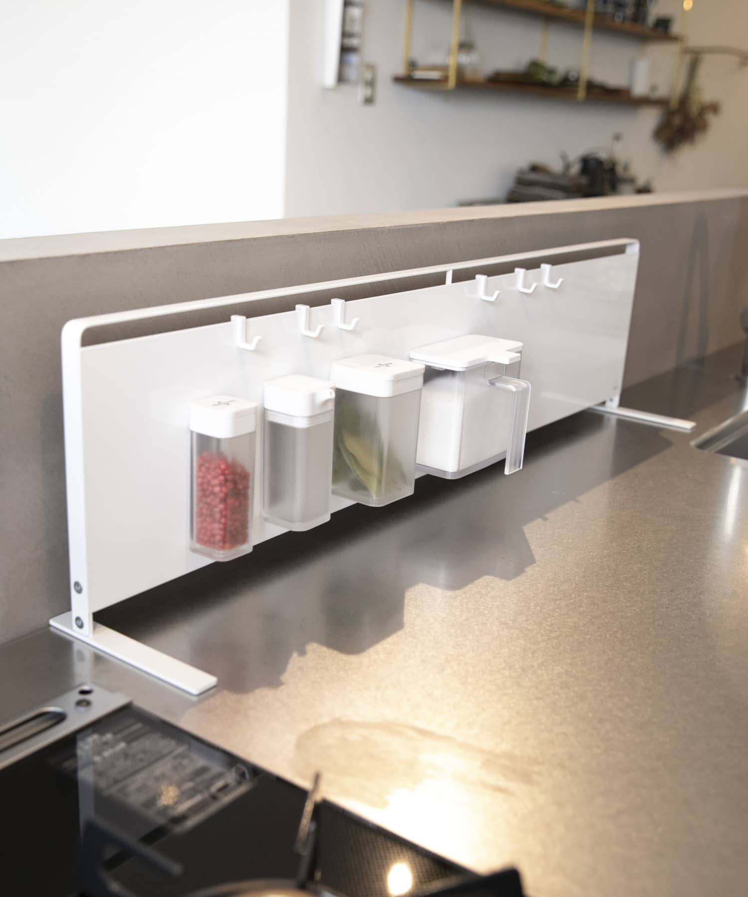 tower　キッチン自立式スチールパネル 横型 ホワイト -