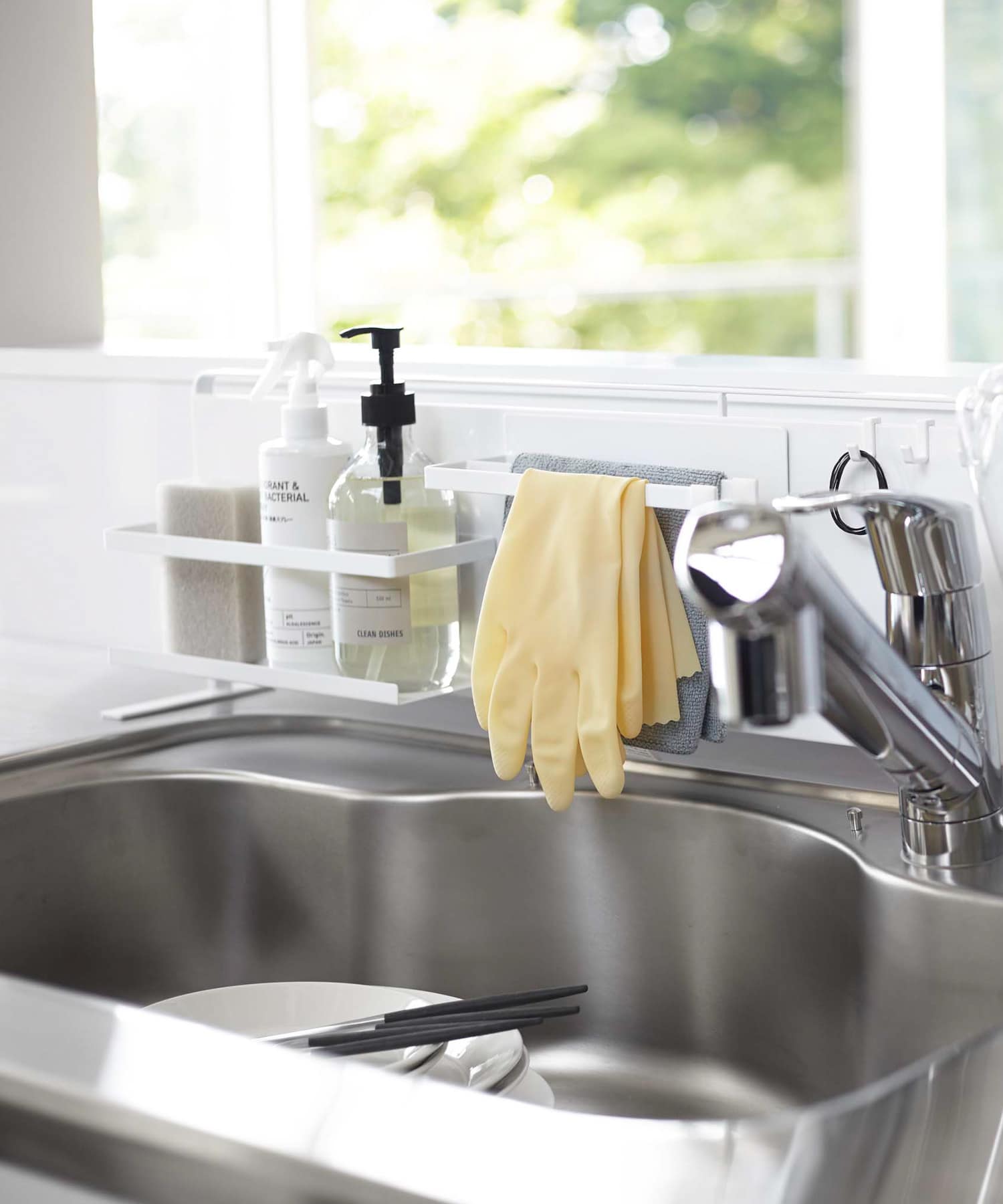 tower　キッチン自立式スチールパネル 横型 ホワイト -