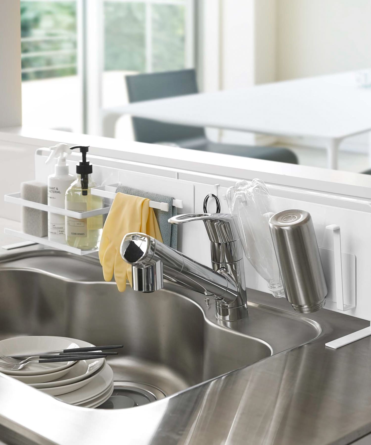 tower　キッチン自立式スチールパネル 横型 ホワイト -