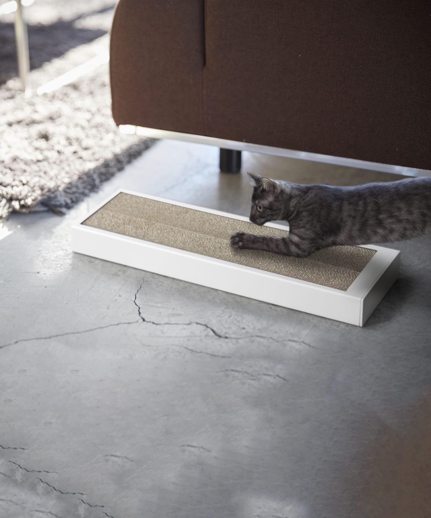 tower　猫の爪とぎケース ホワイト -