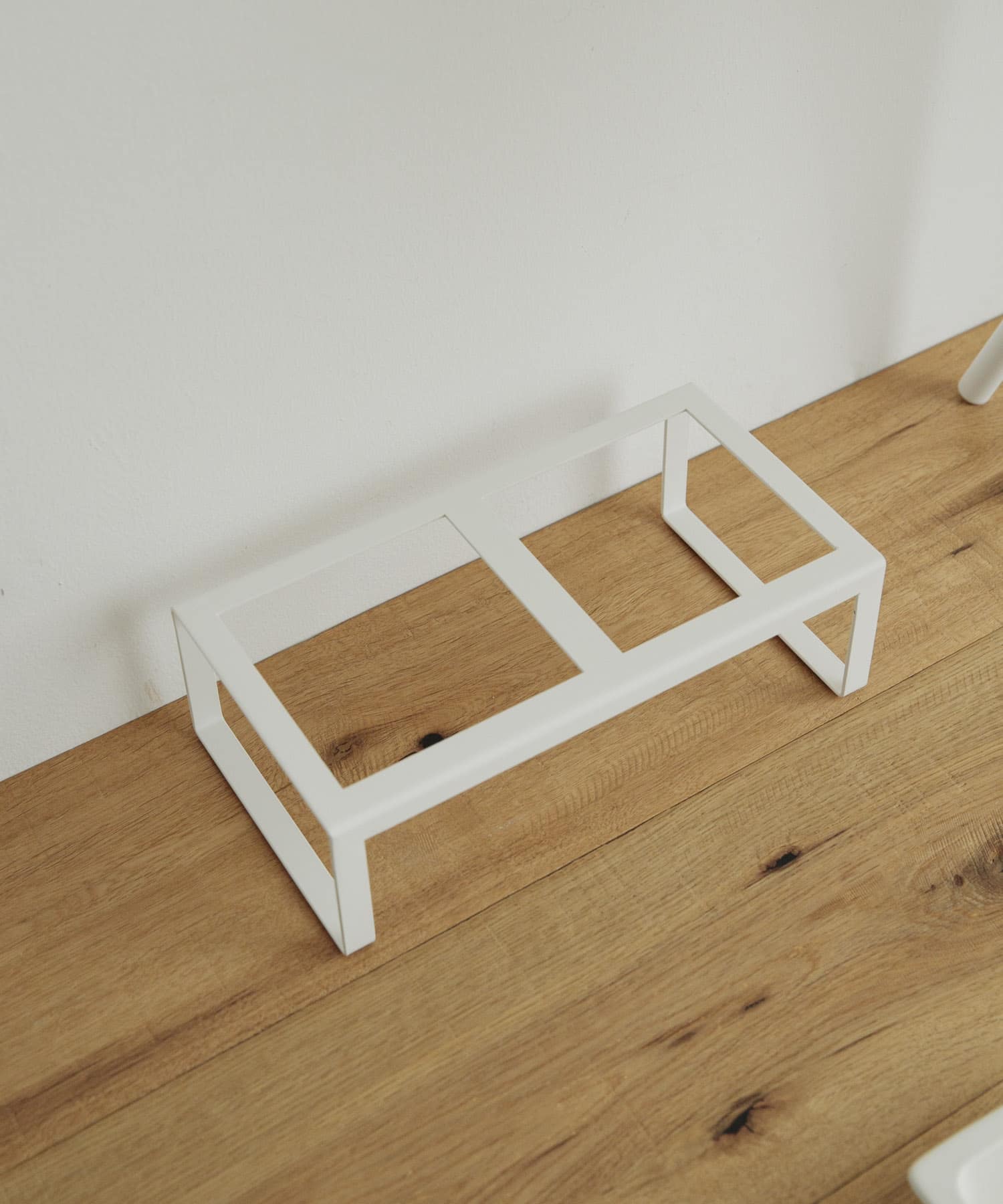 tower　ペットフードボウルスタンドセット トール ホワイト -