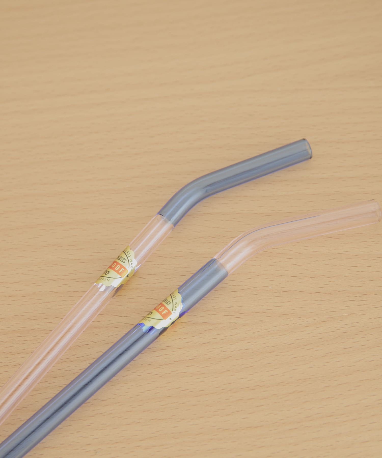 amabro　TWO TONE GLASS STRAW BluexPink -