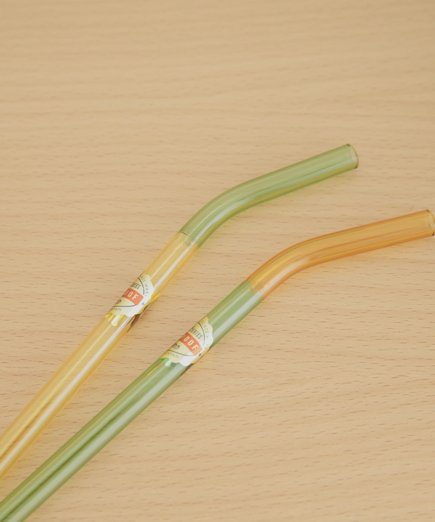 amabro　TWO TONE GLASS STRAW YellowxGrn -