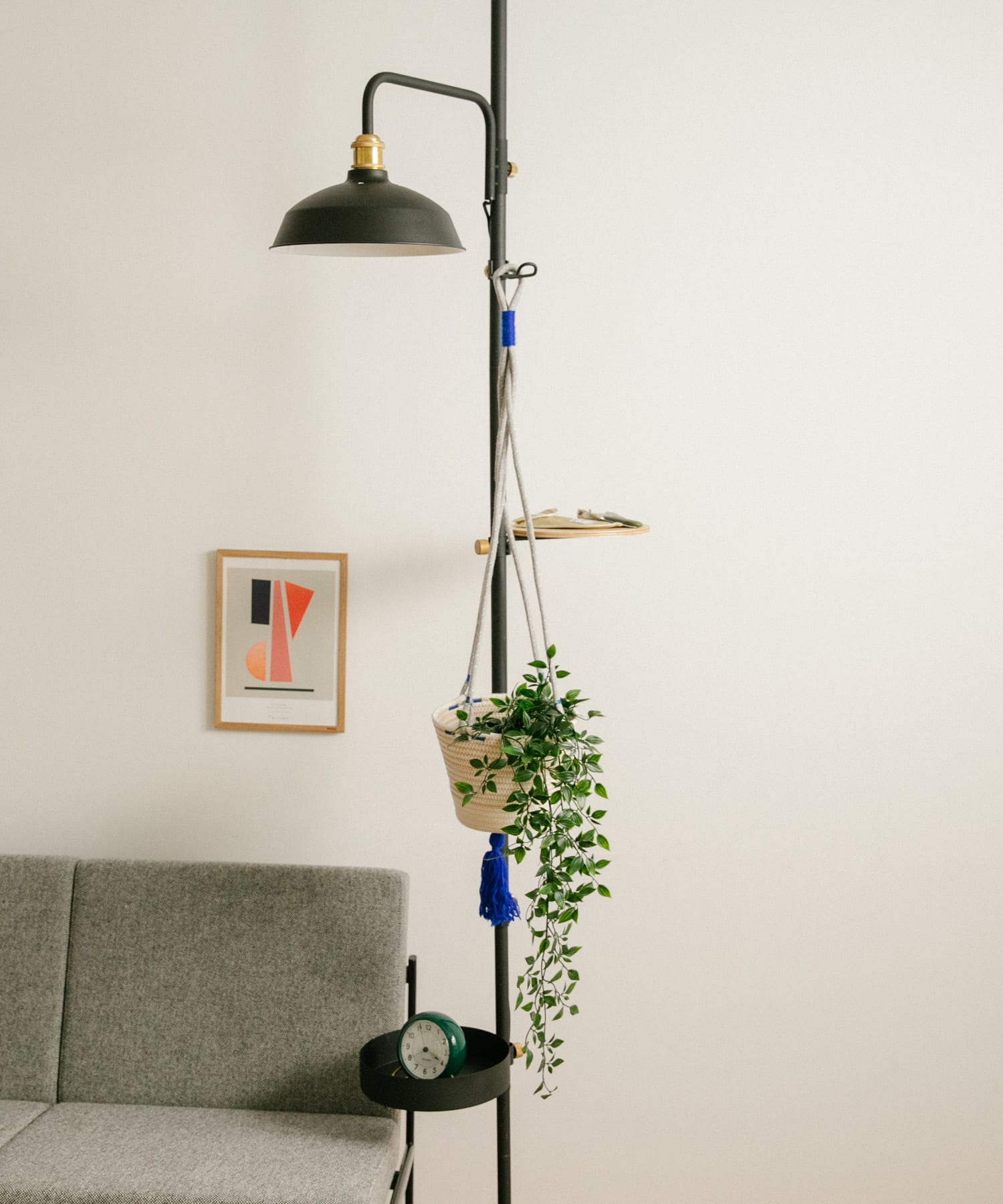 amabro　COTTON HANGING BASKET BL -