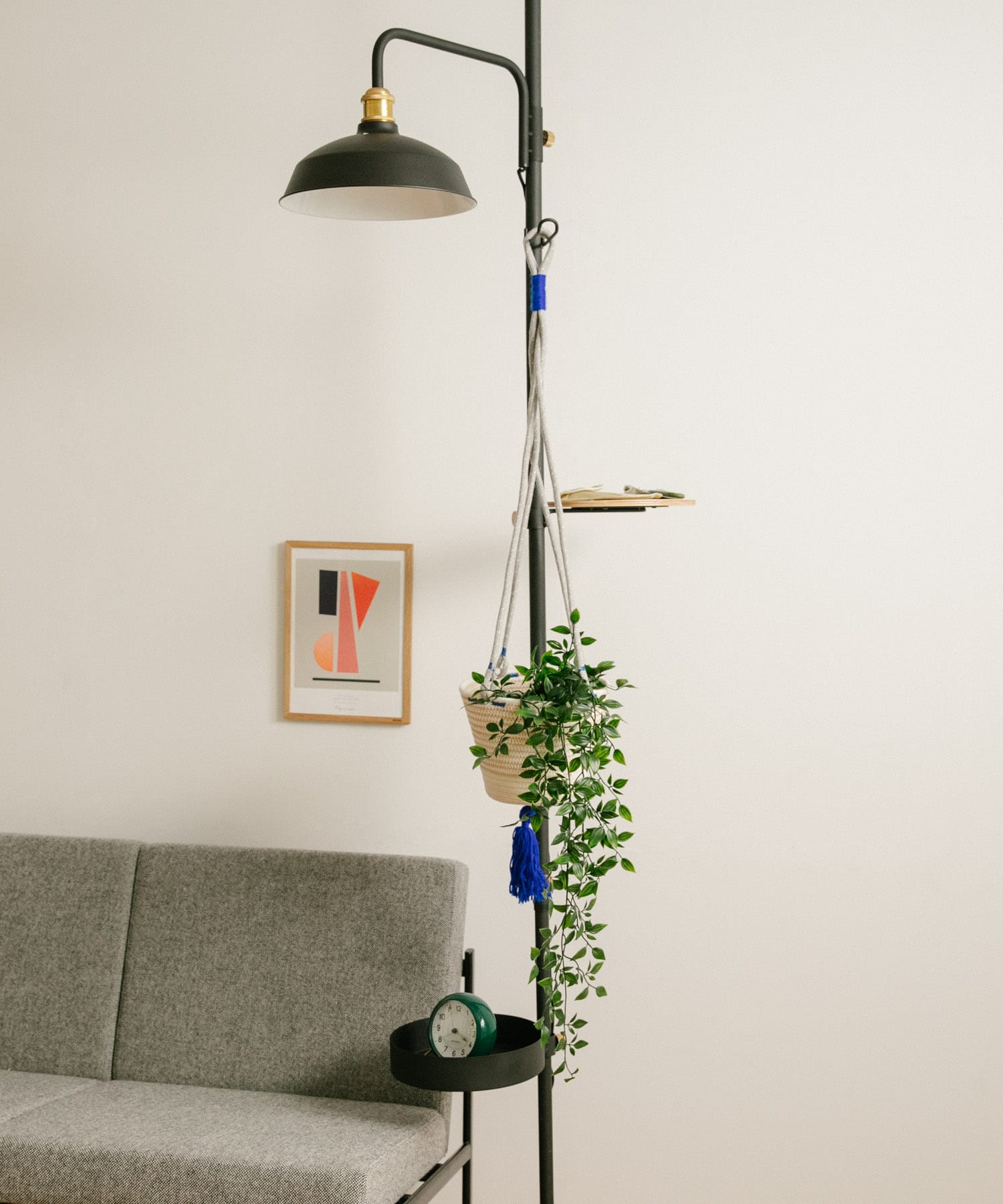 amabro　COTTON HANGING BASKET BL -