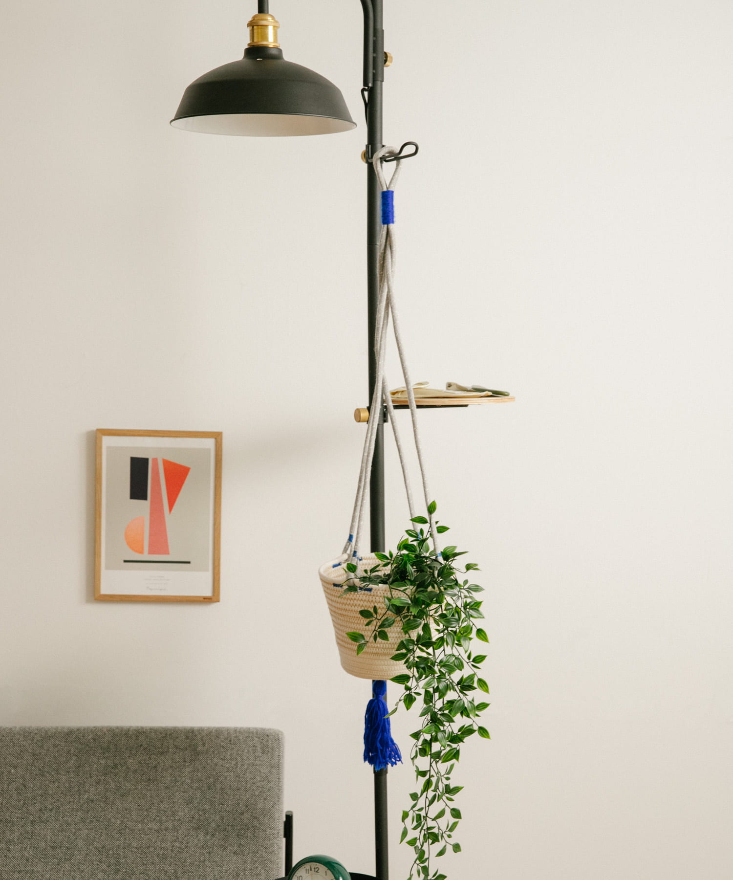 amabro　COTTON HANGING BASKET BL -