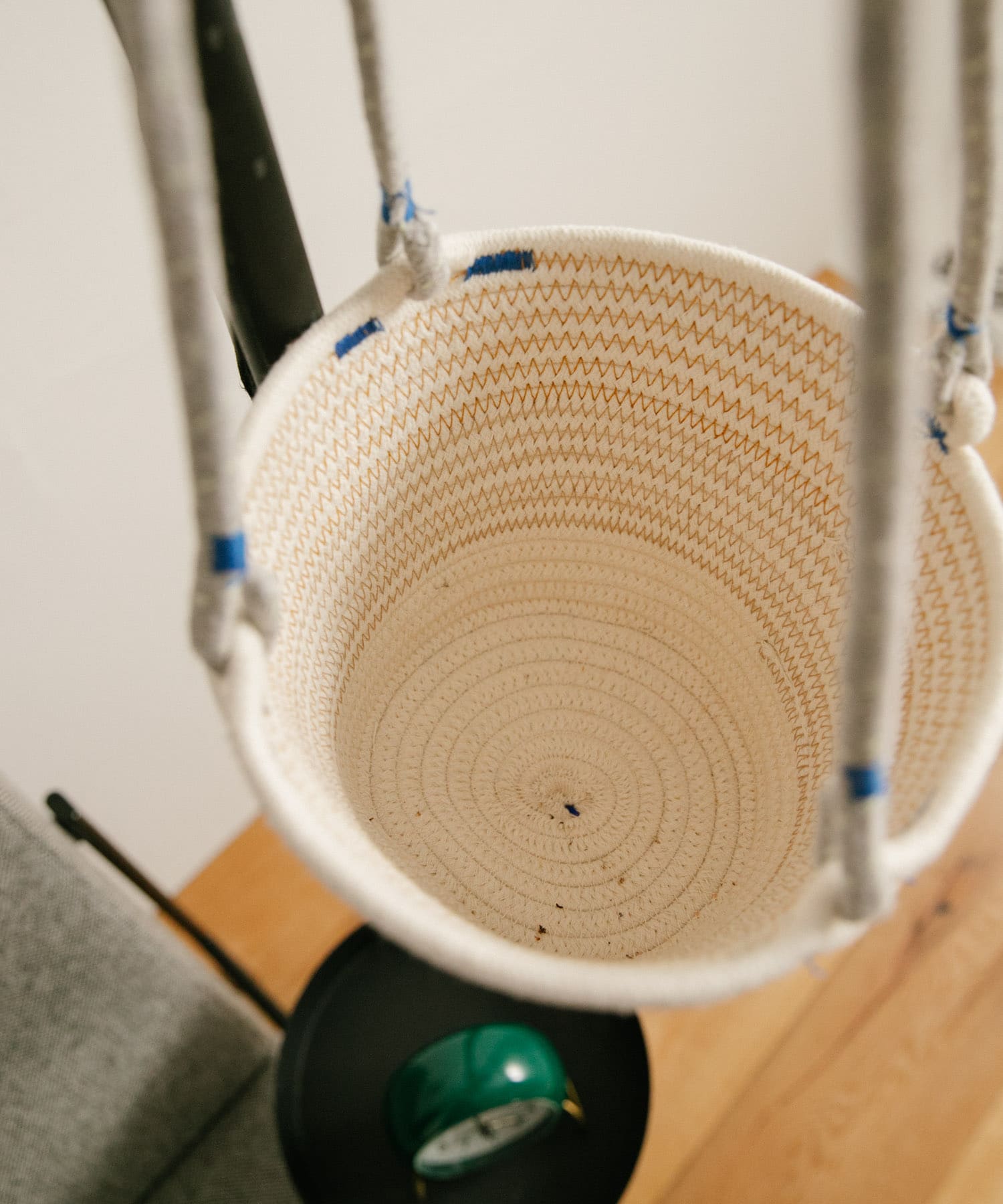 amabro　COTTON HANGING BASKET BL -