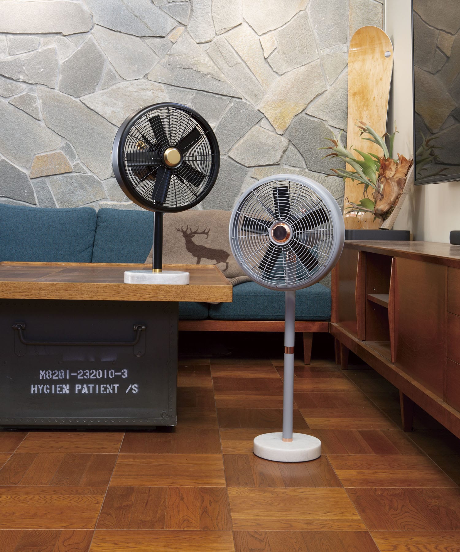 hermosa　MARBLE FAN BLACK -