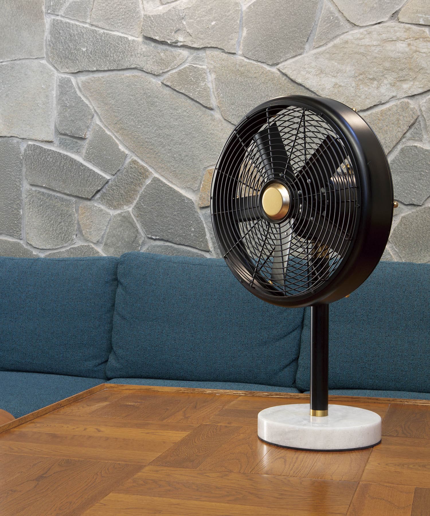 hermosa　MARBLE FAN BLACK -