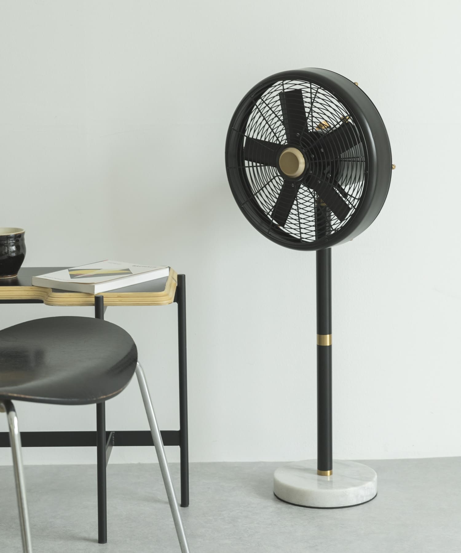 hermosa　MARBLE FAN BLACK -