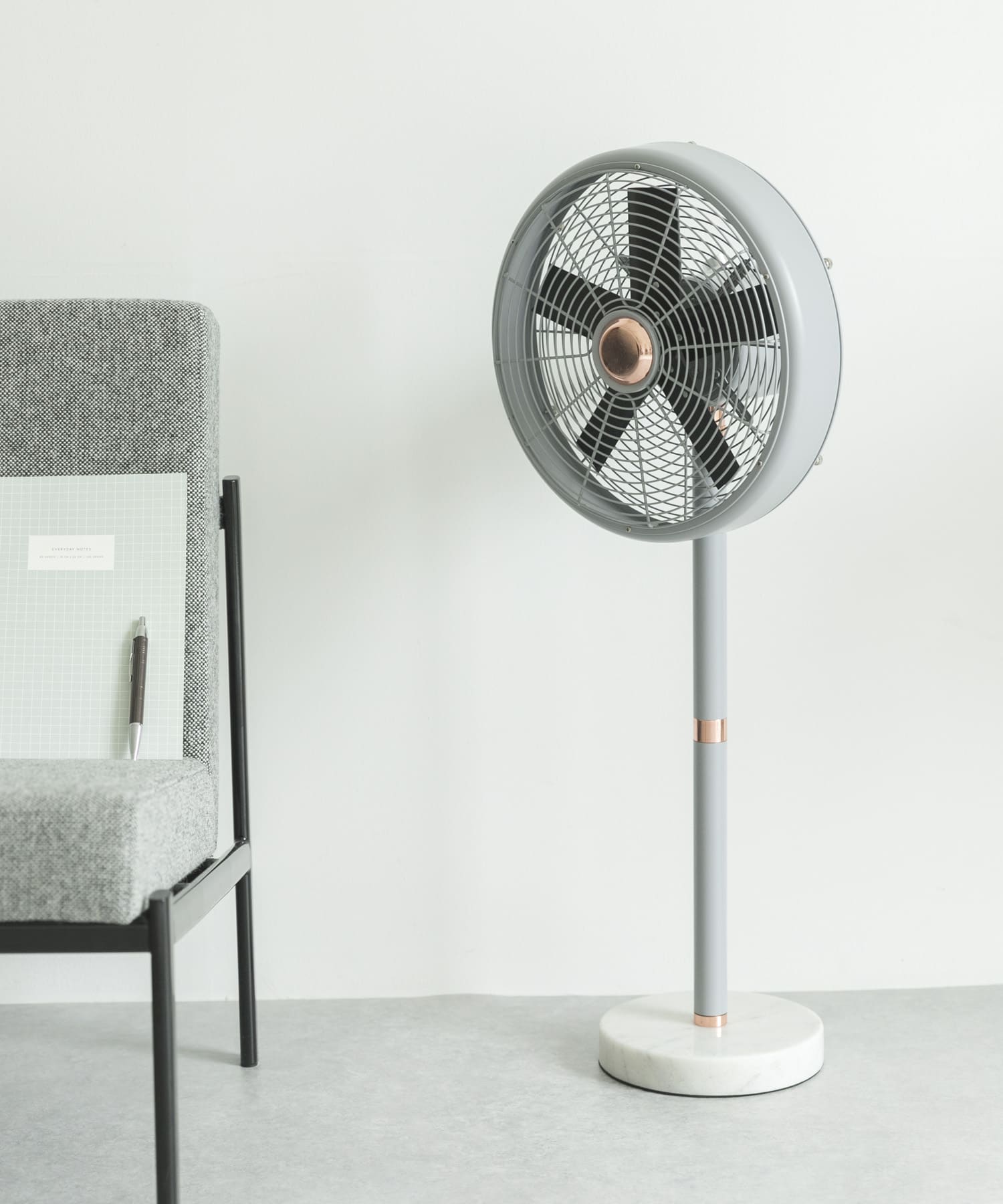 hermosa　MARBLE FAN GRAY -