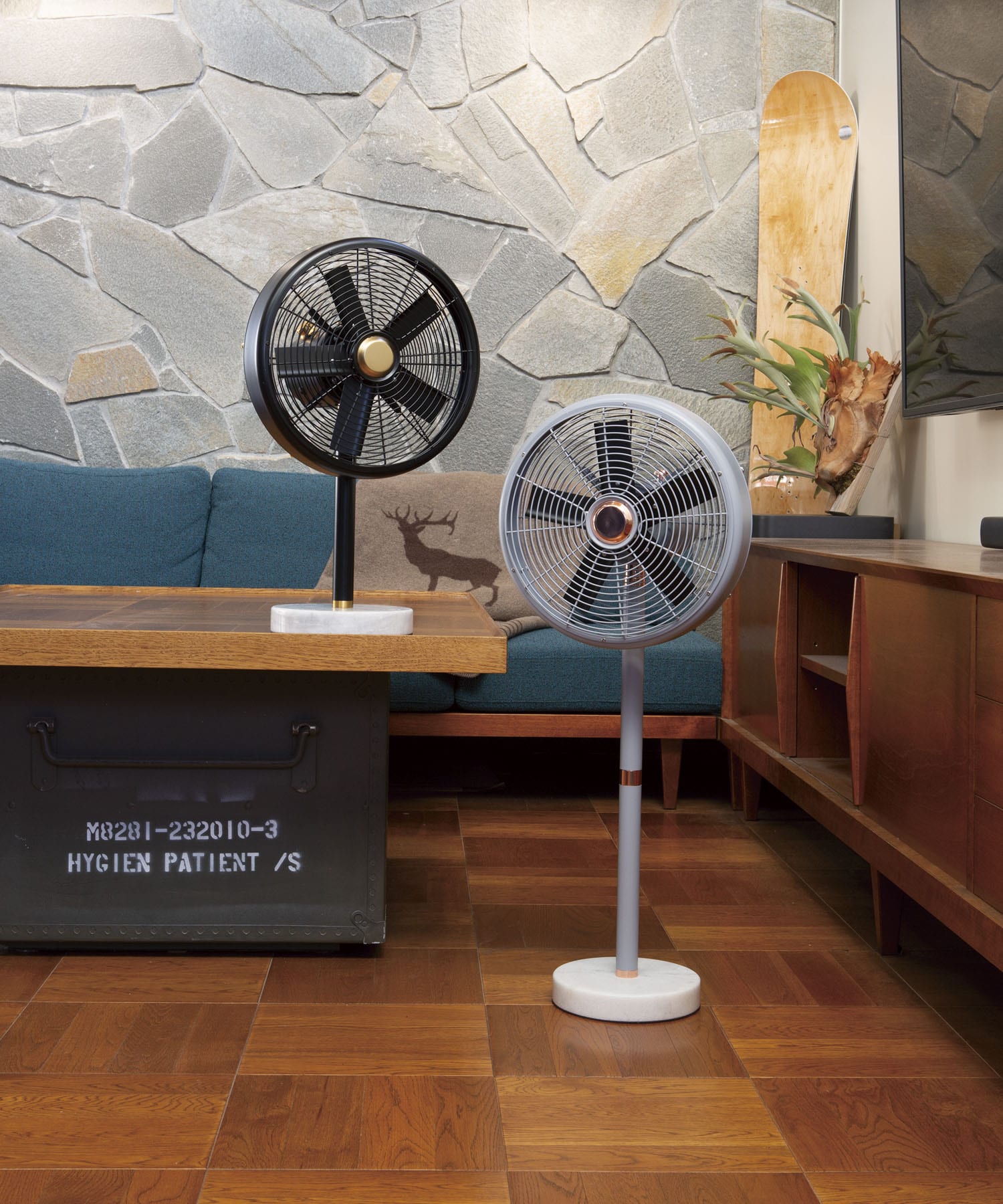 hermosa　MARBLE FAN GRAY -