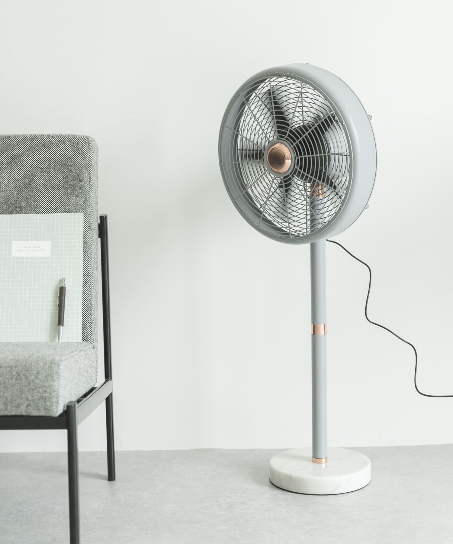 hermosa　MARBLE FAN GRAY -