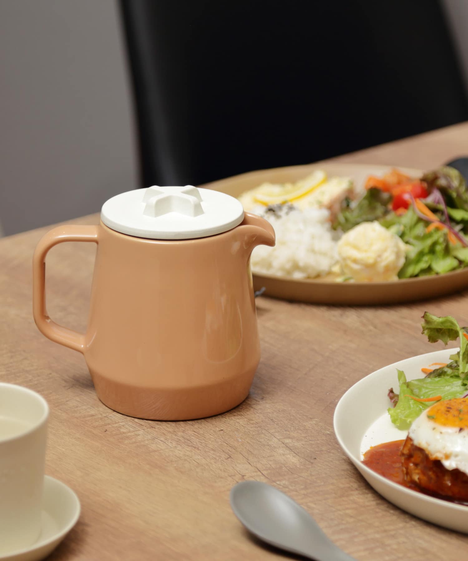 ideaco　Tableware 450 teapot BROWNxWHT -