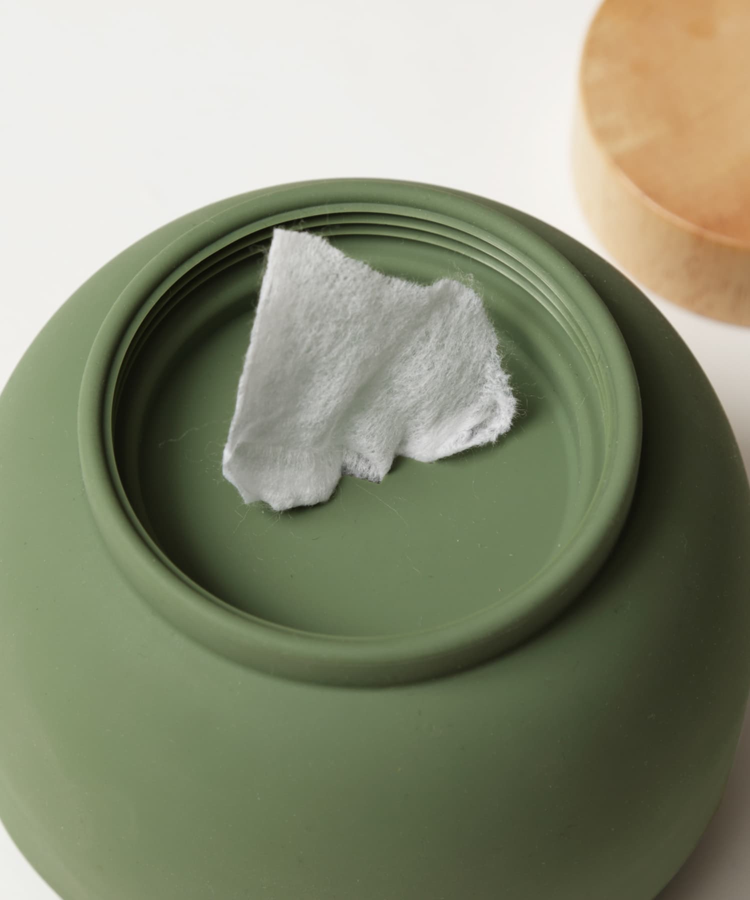 ideaco　Wet Tissue Case MochiMoco moss green -