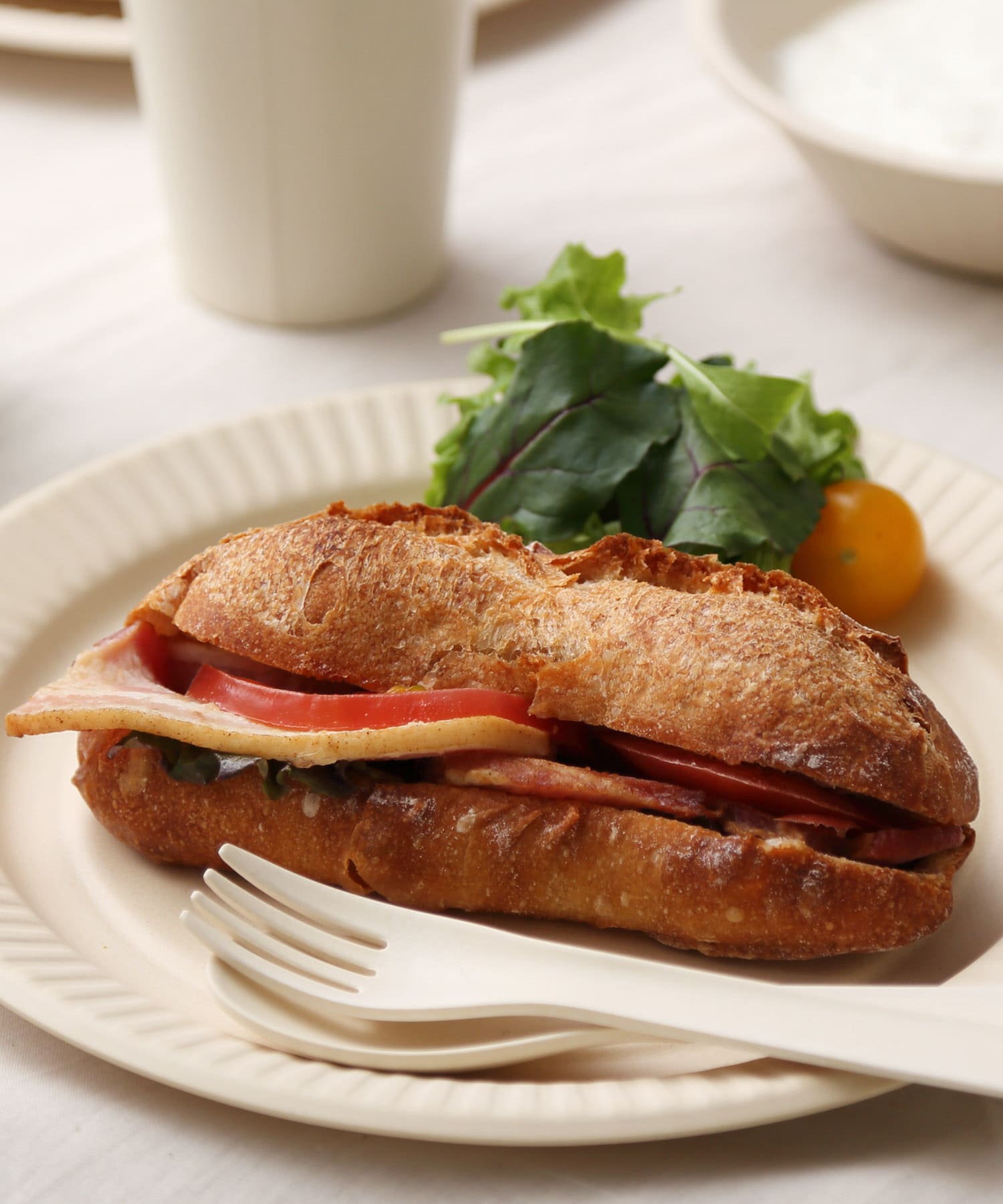 ideaco　b fiber cutlery / 2+2pcs off whtie -