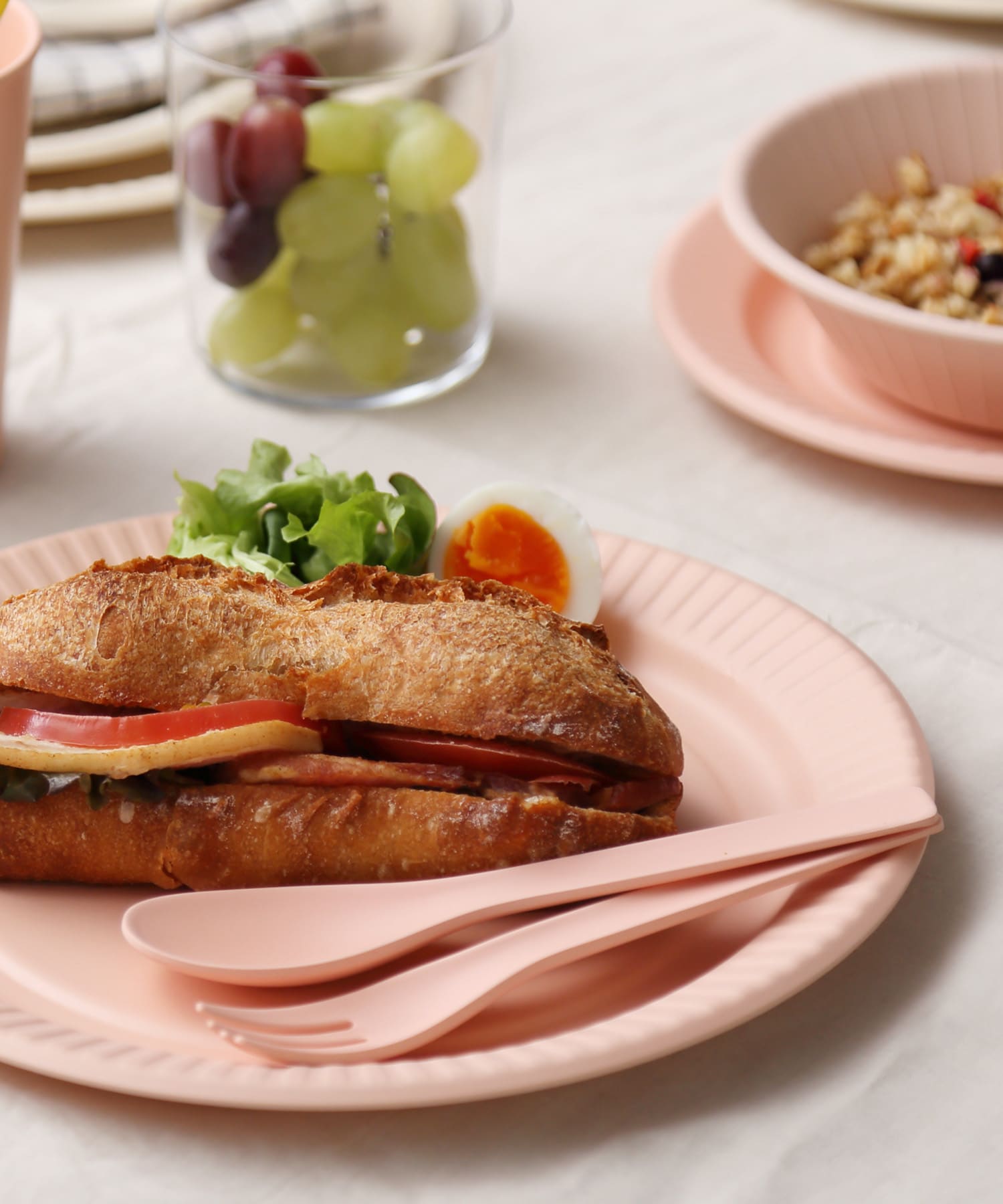 ideaco　b fiber cutlery / 2+2pcs pink -