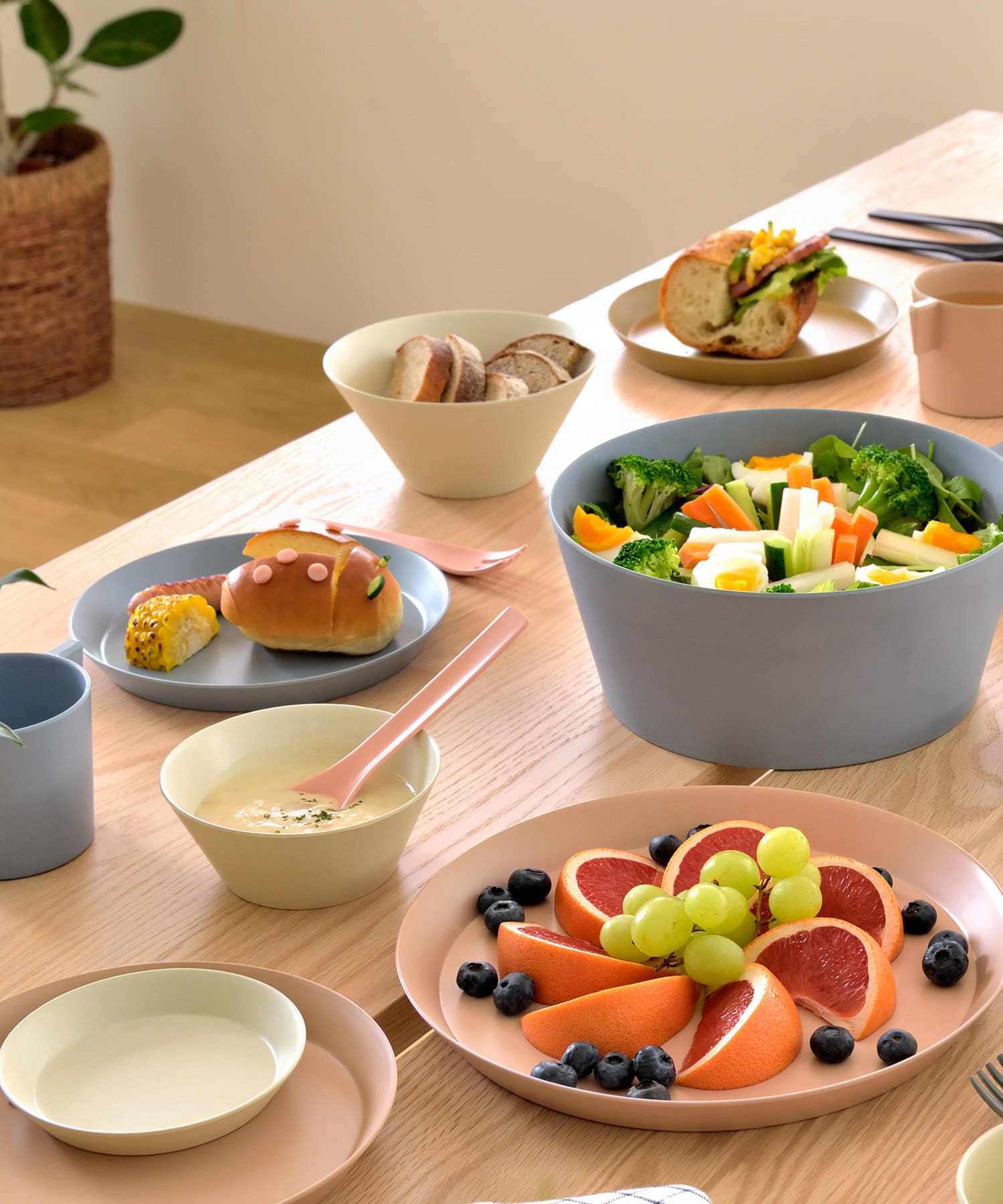 iideaco　ideaco　usumono bowl sand white -