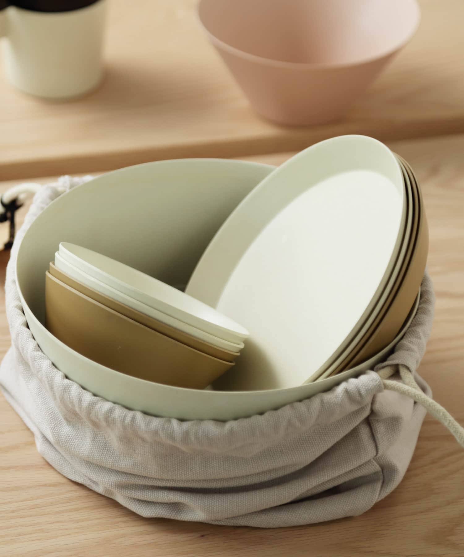 ideaco　usumono salad bowl sand white -