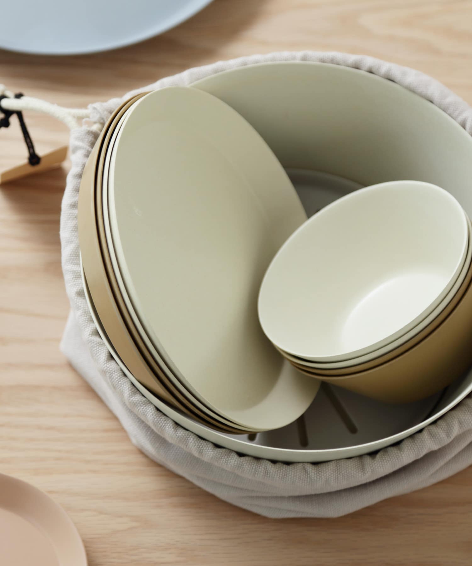 ideaco　usumono salad bowl sand white -