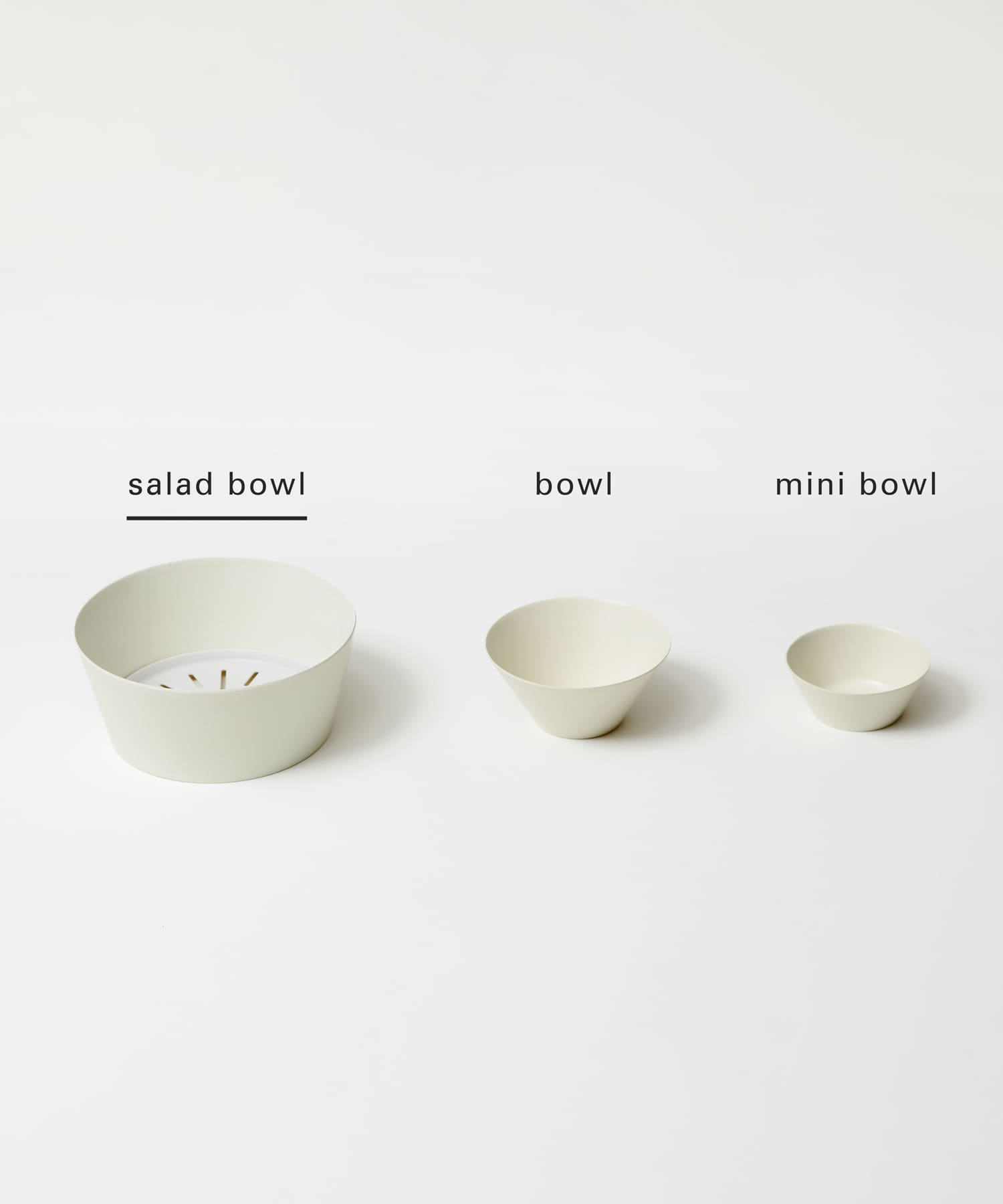 ideaco　usumono salad bowl sand white -