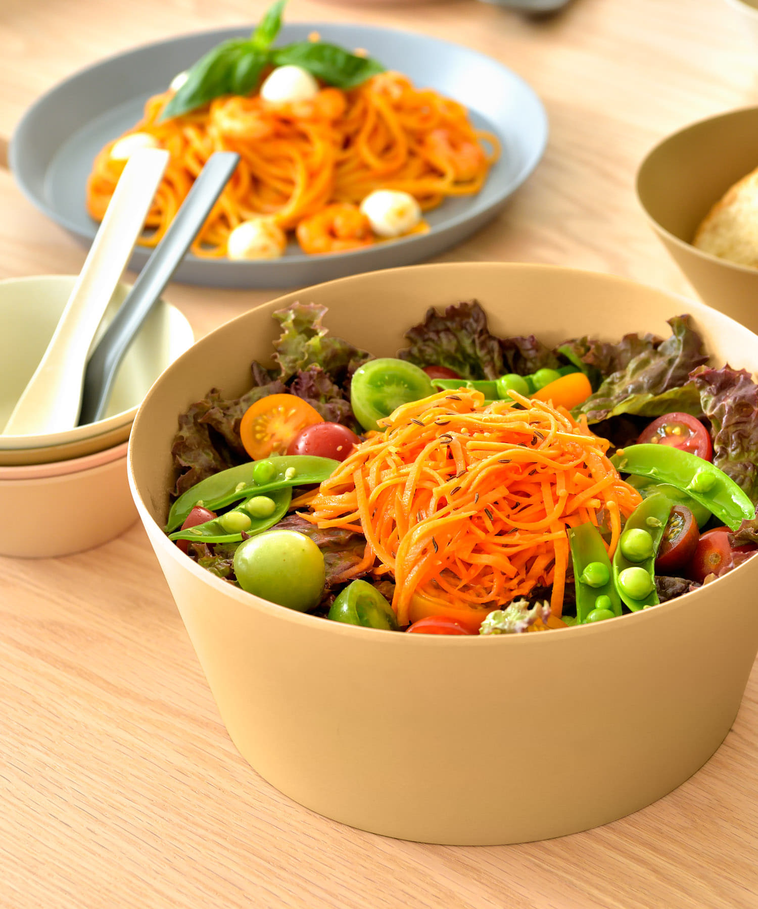 ideaco　usumono salad bowl soil beige -