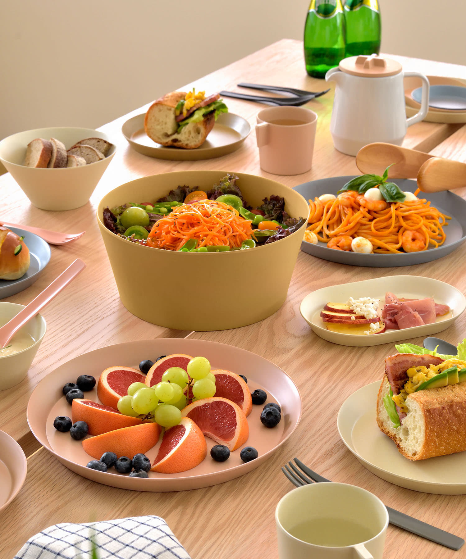 ideaco　usumono salad bowl soil beige -