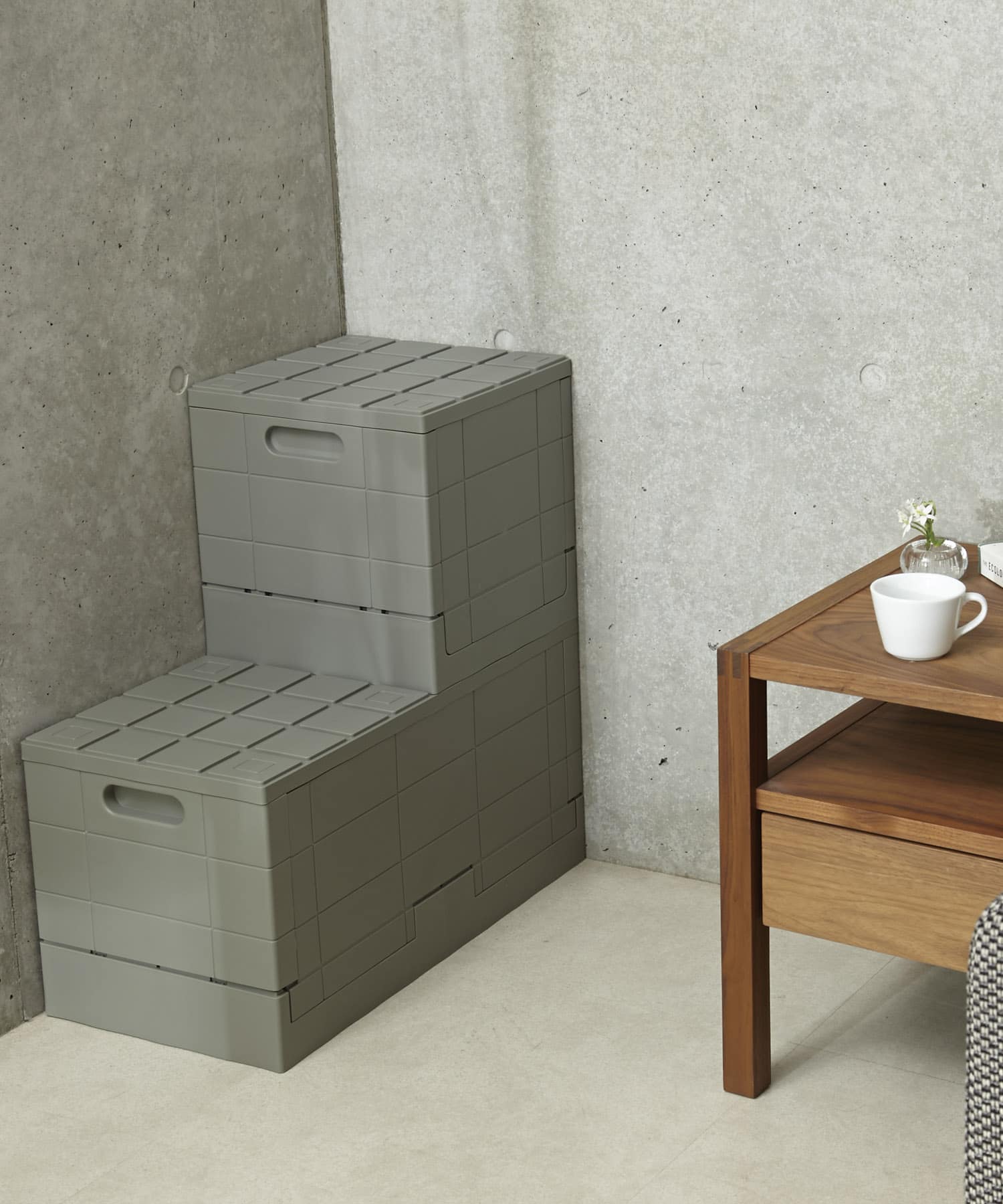 I’m D　ENOTSグリッドコンテナー キューブ GRAY -