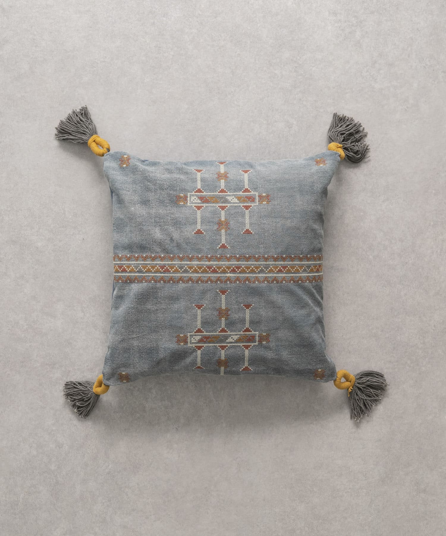 RugRu　カクタスBL クッションカバー 45x45cm BLUE MIX -