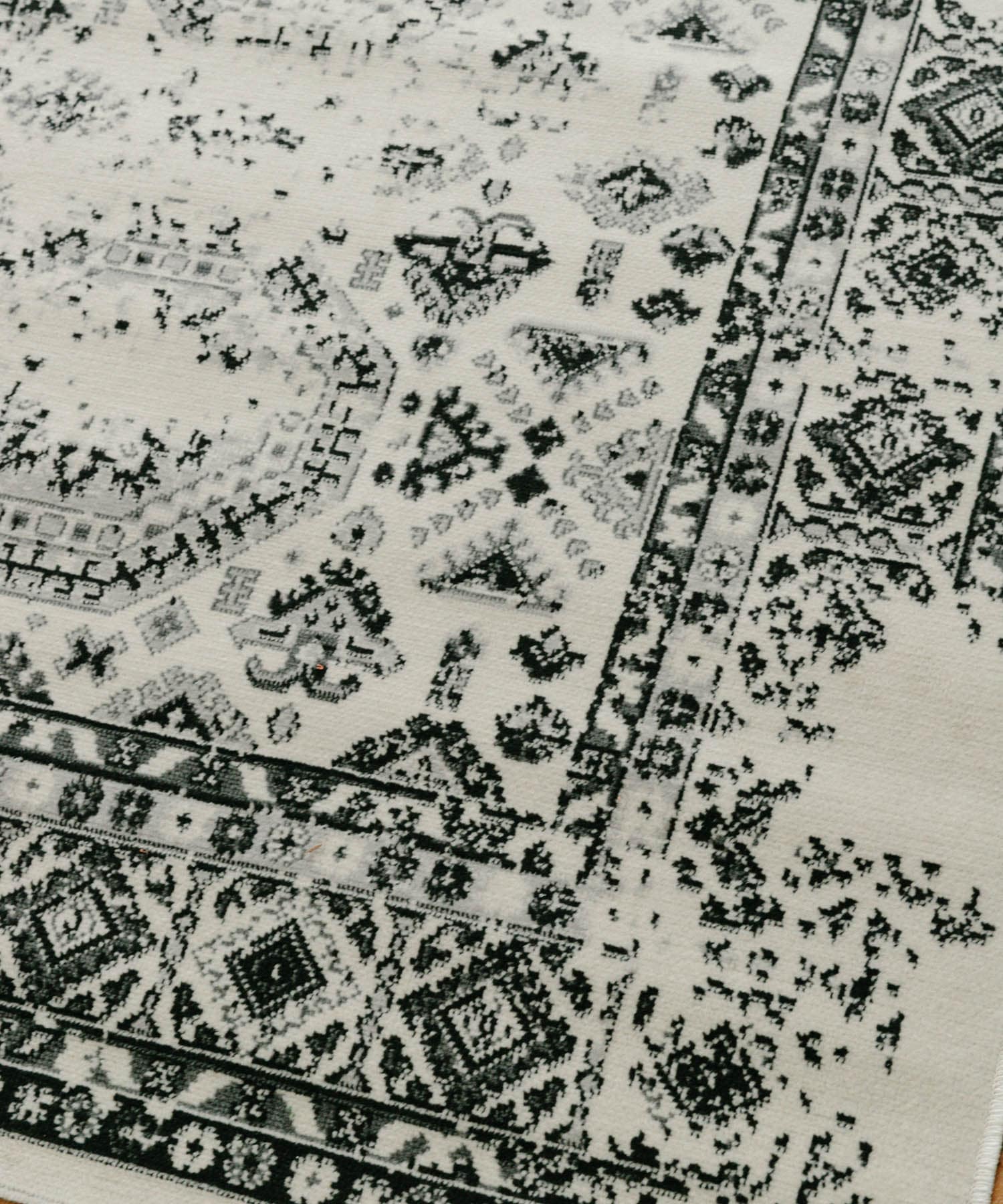 RugRu　ジュール ラグ 140×200cm BLACK MIX -