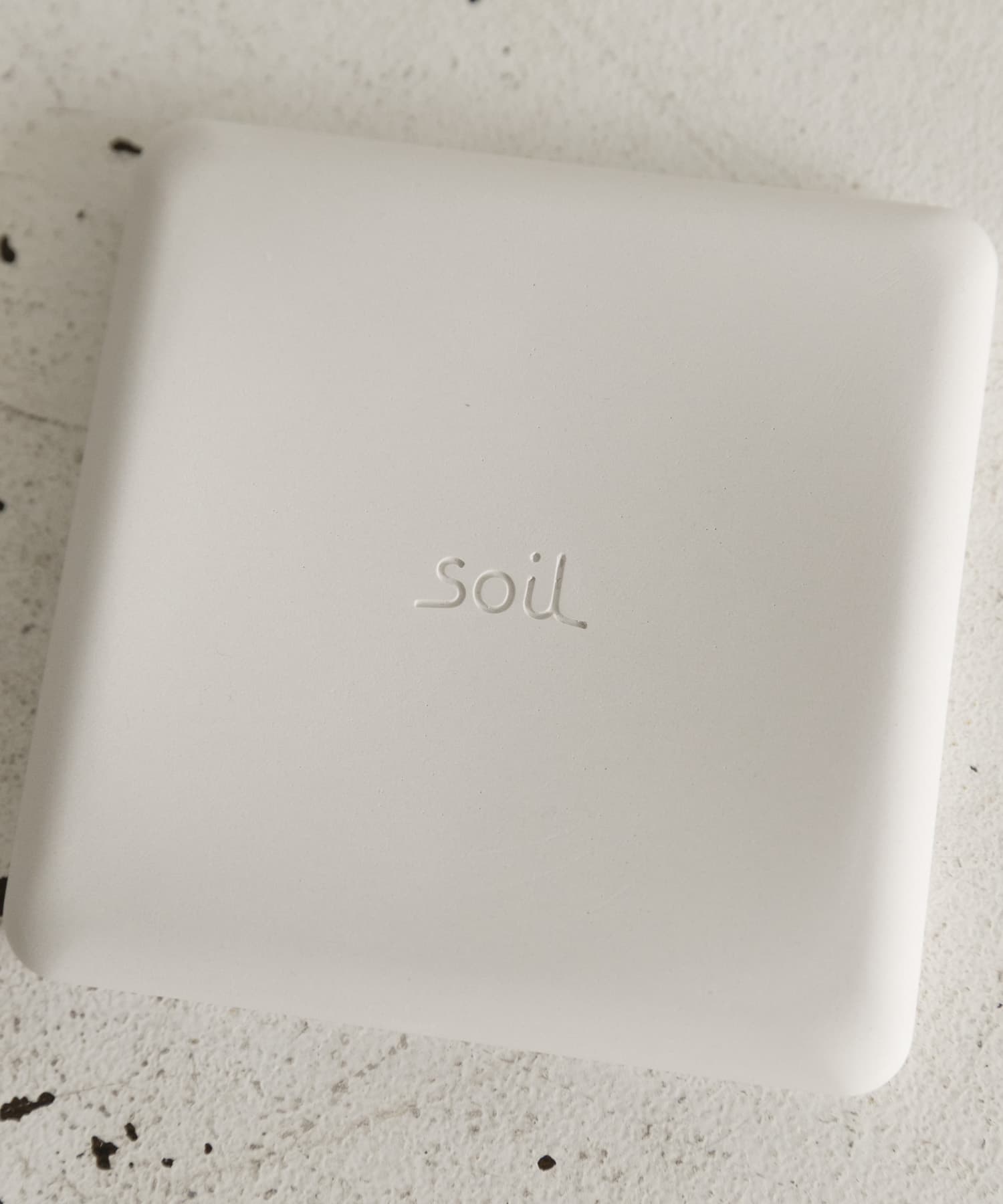 soil　SOAP DISH square WHITE -