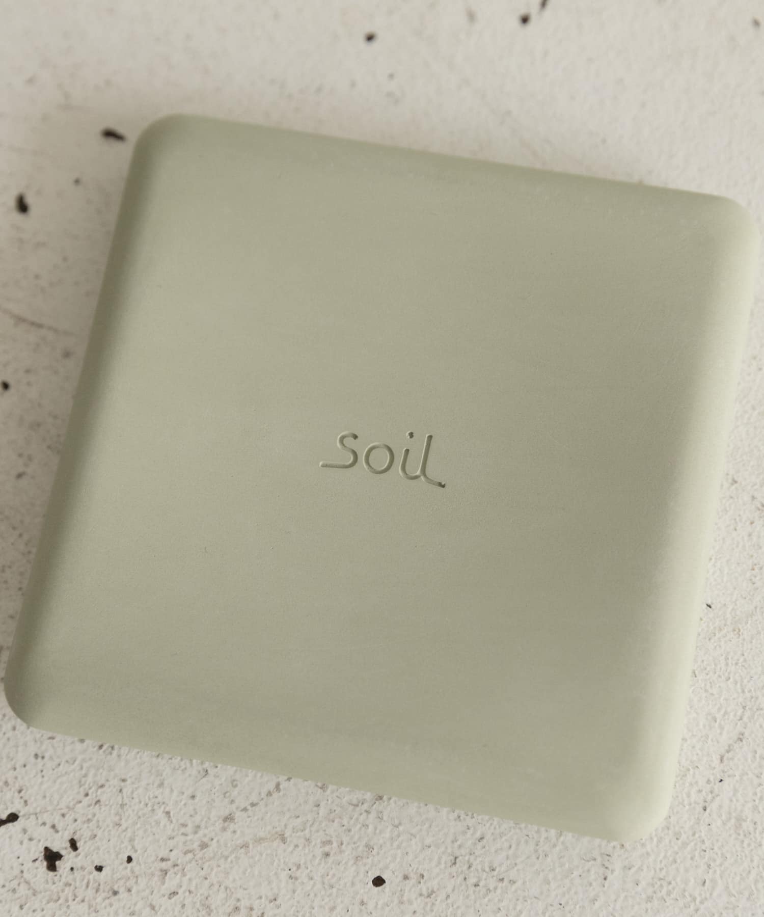 soil　SOAP DISH square GREEN -