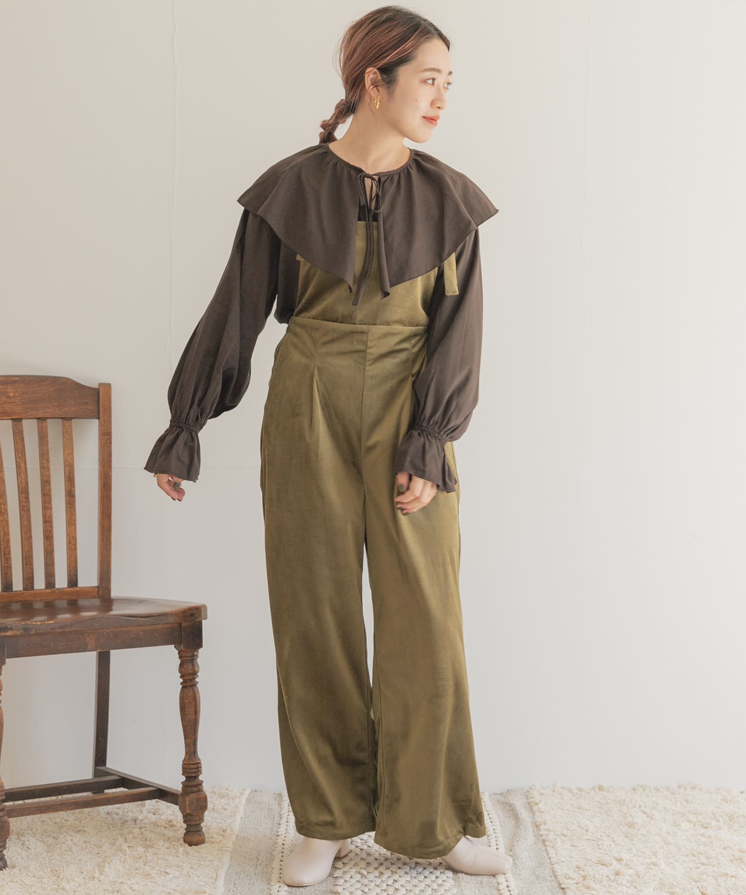 ベロアコールサロペット KHK FREE