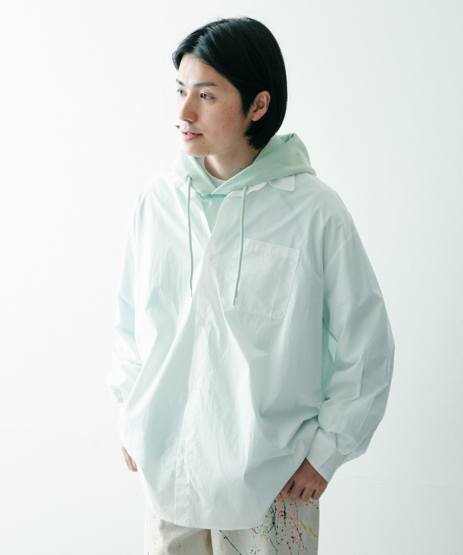 SCREEN STARS　日焼け加工 カラースウェットパーカー BLU M