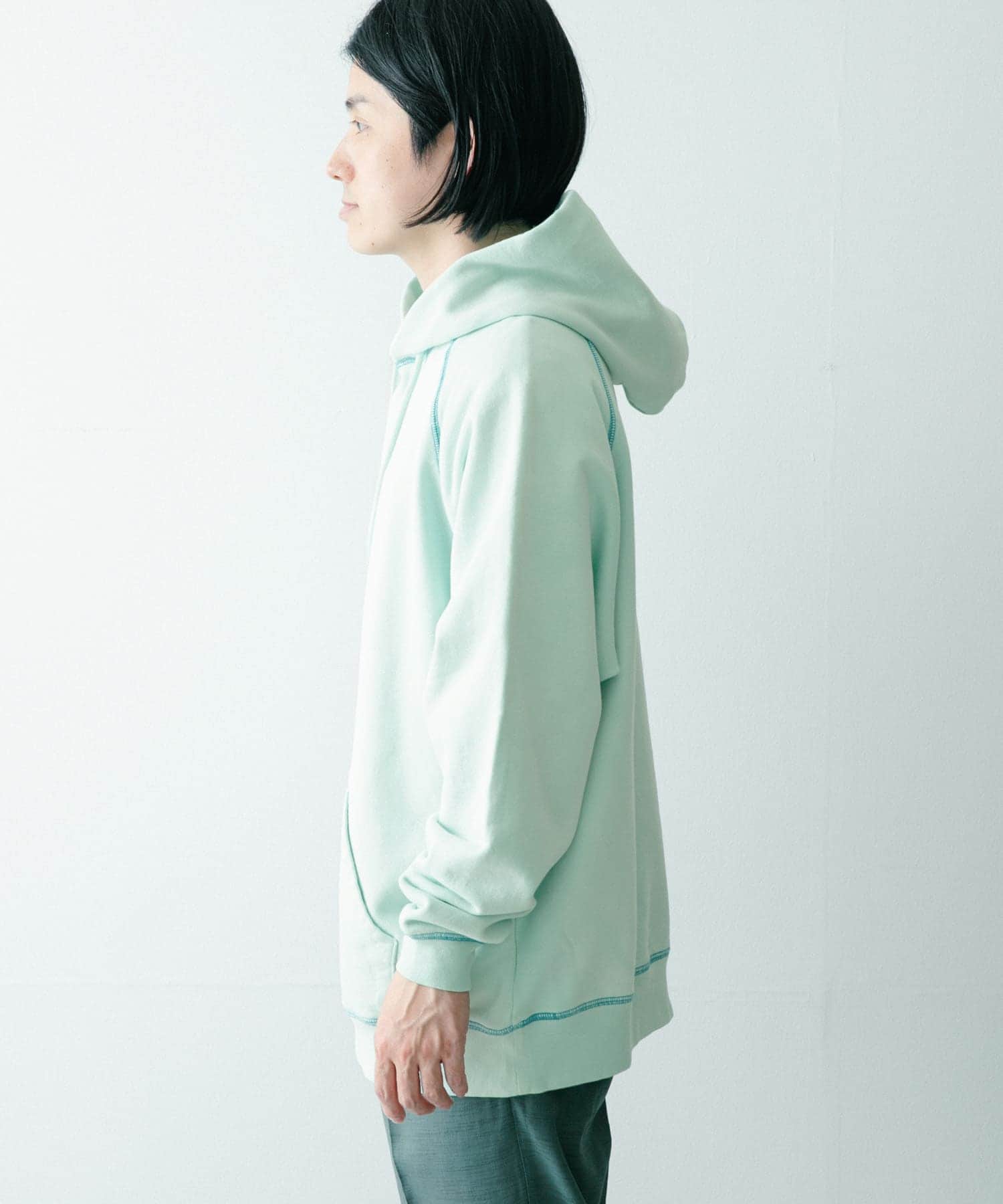 SCREEN STARS　日焼け加工 カラースウェットパーカー BLU L