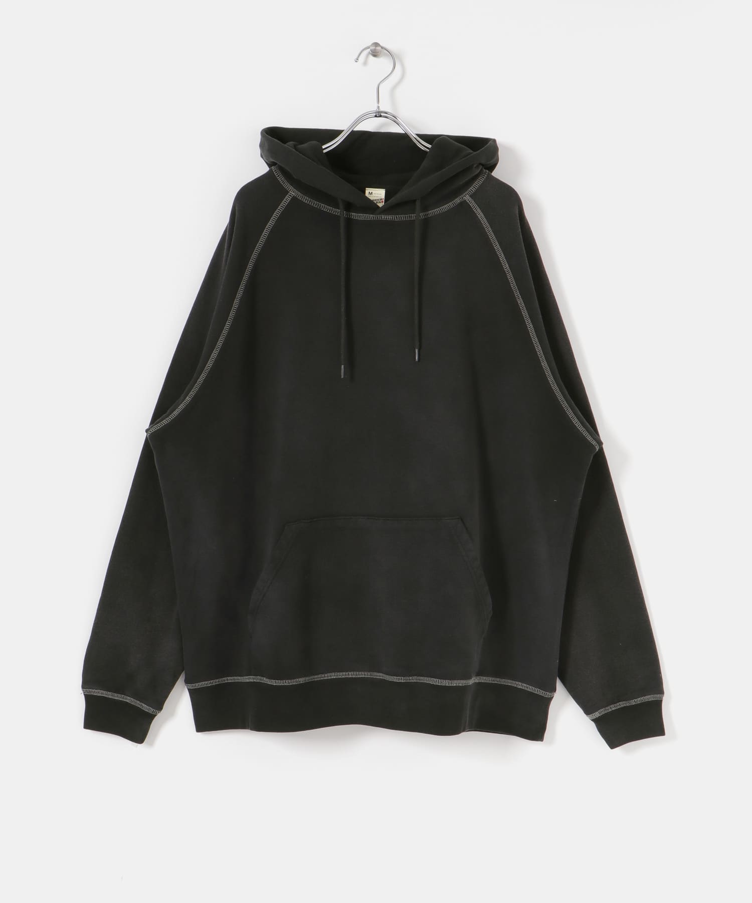 SCREEN STARS　日焼け加工 カラースウェットパーカー BLK M