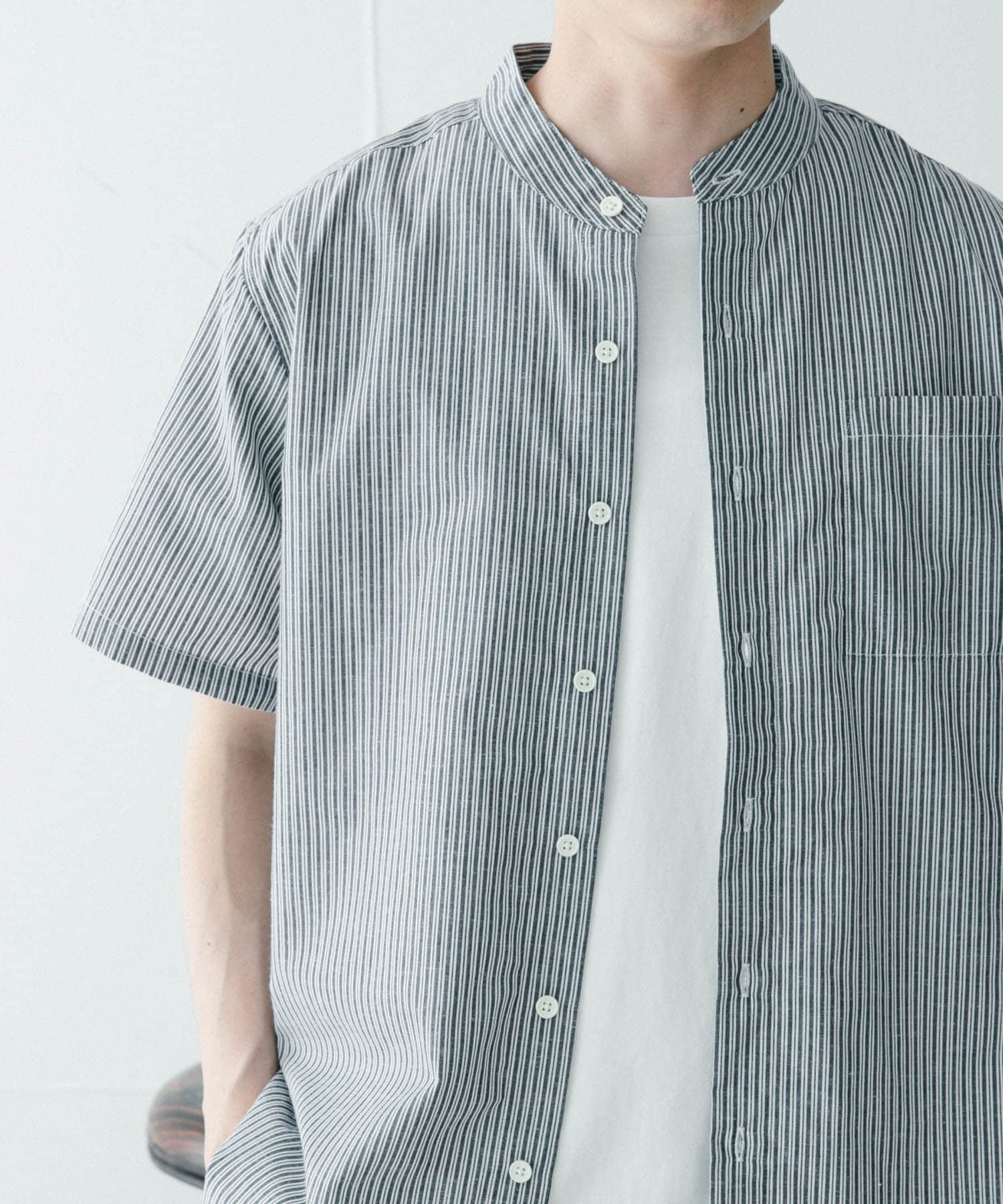 『UR TECH Smart Linen Touch』ハイパフォーマンスリネン バンドカラーシャツ
