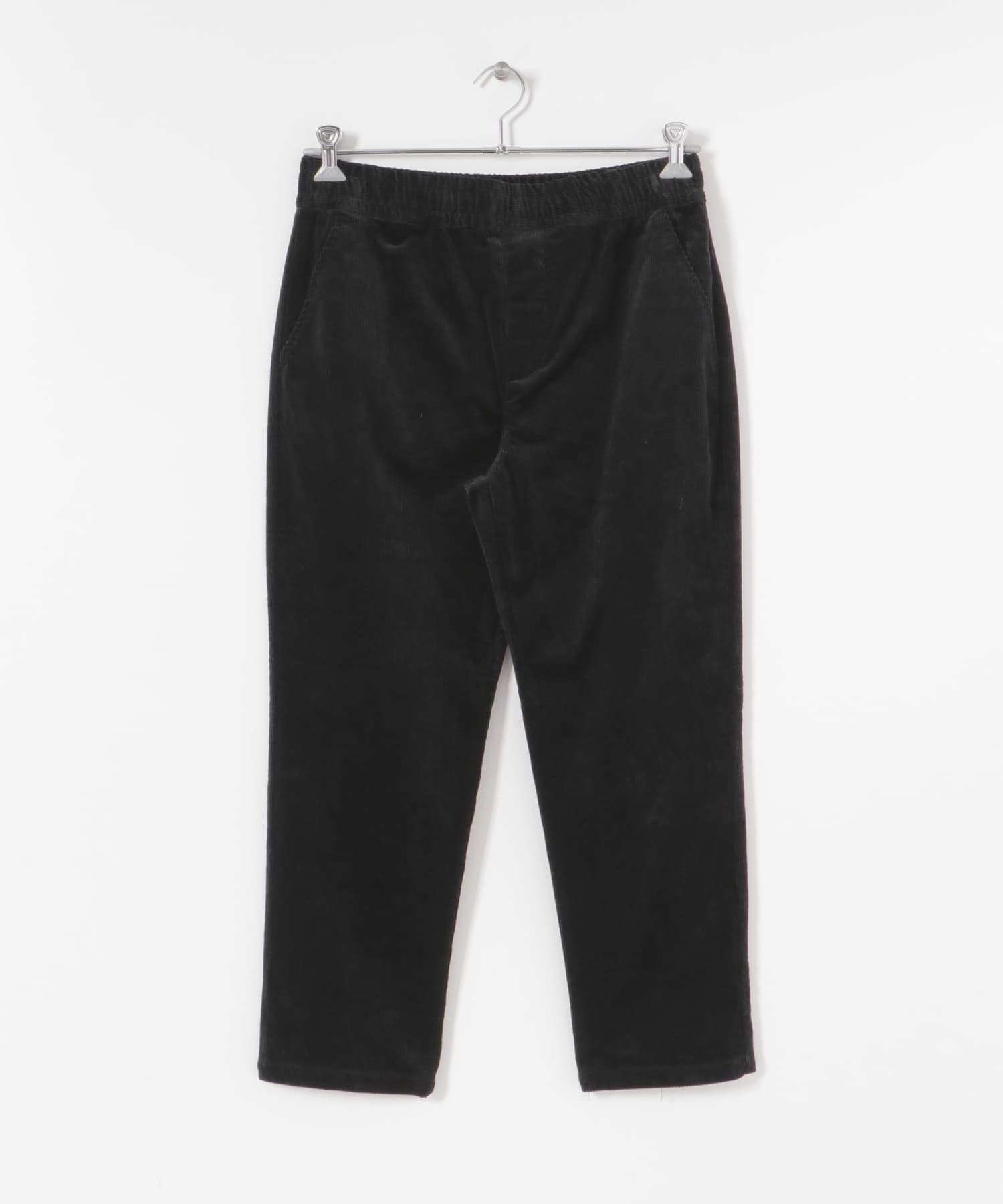 ストレッチコーデュロイ テーパードパンツ BLK M